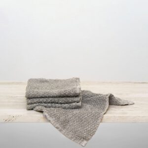Pebble Linen Washcloth Set for Daily Bathing