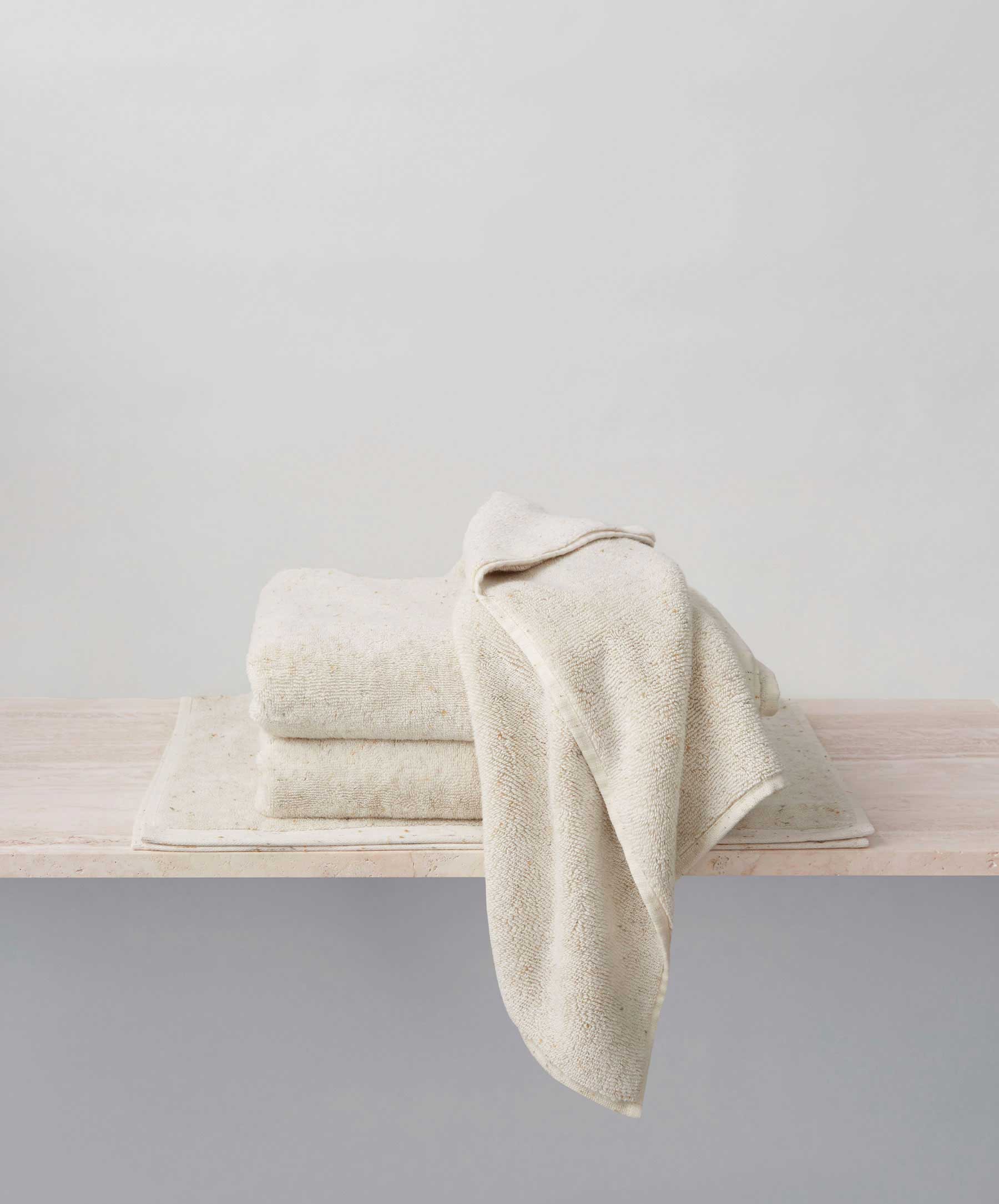 Textured Cotton Bathroom Towel Set Collection