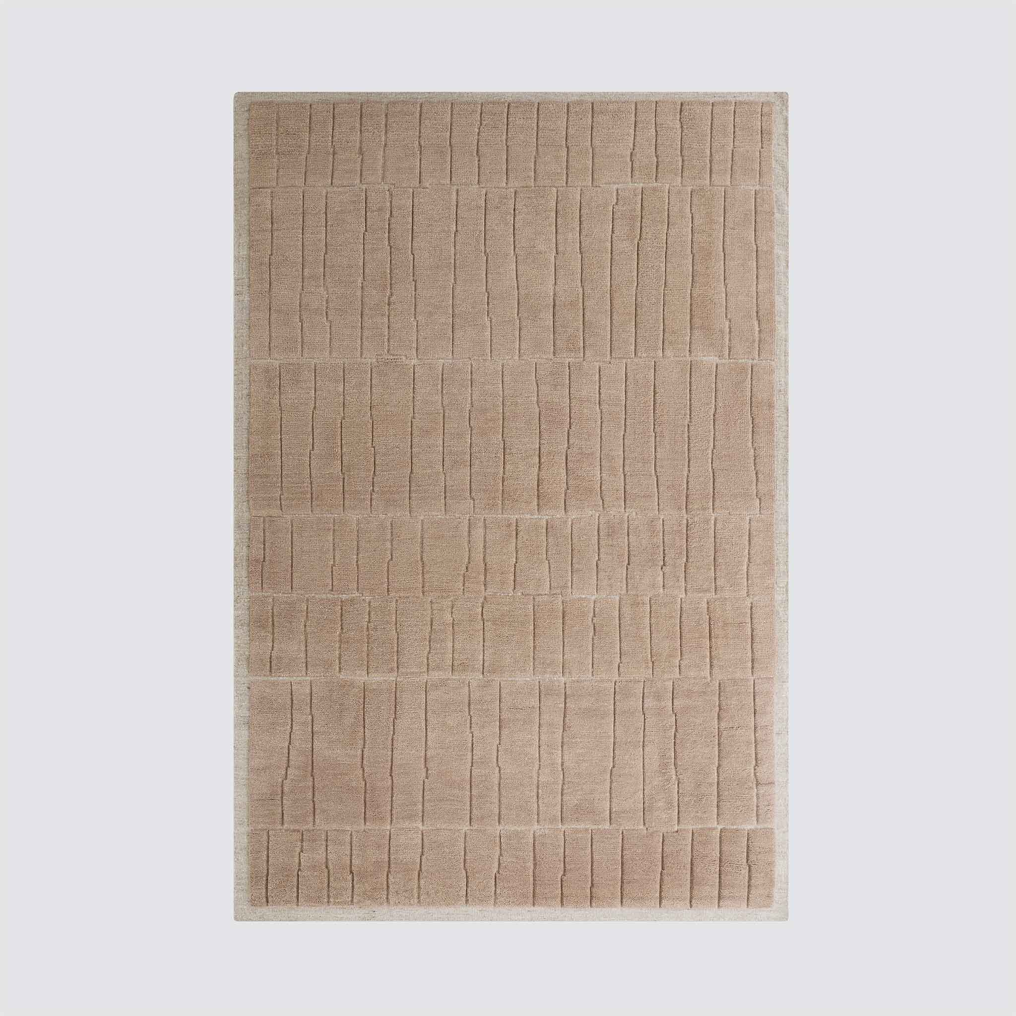 Refined Hand-Knotted Area Rug in Camel - Image 4