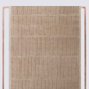 Refined Hand-Knotted Area Rug in Camel