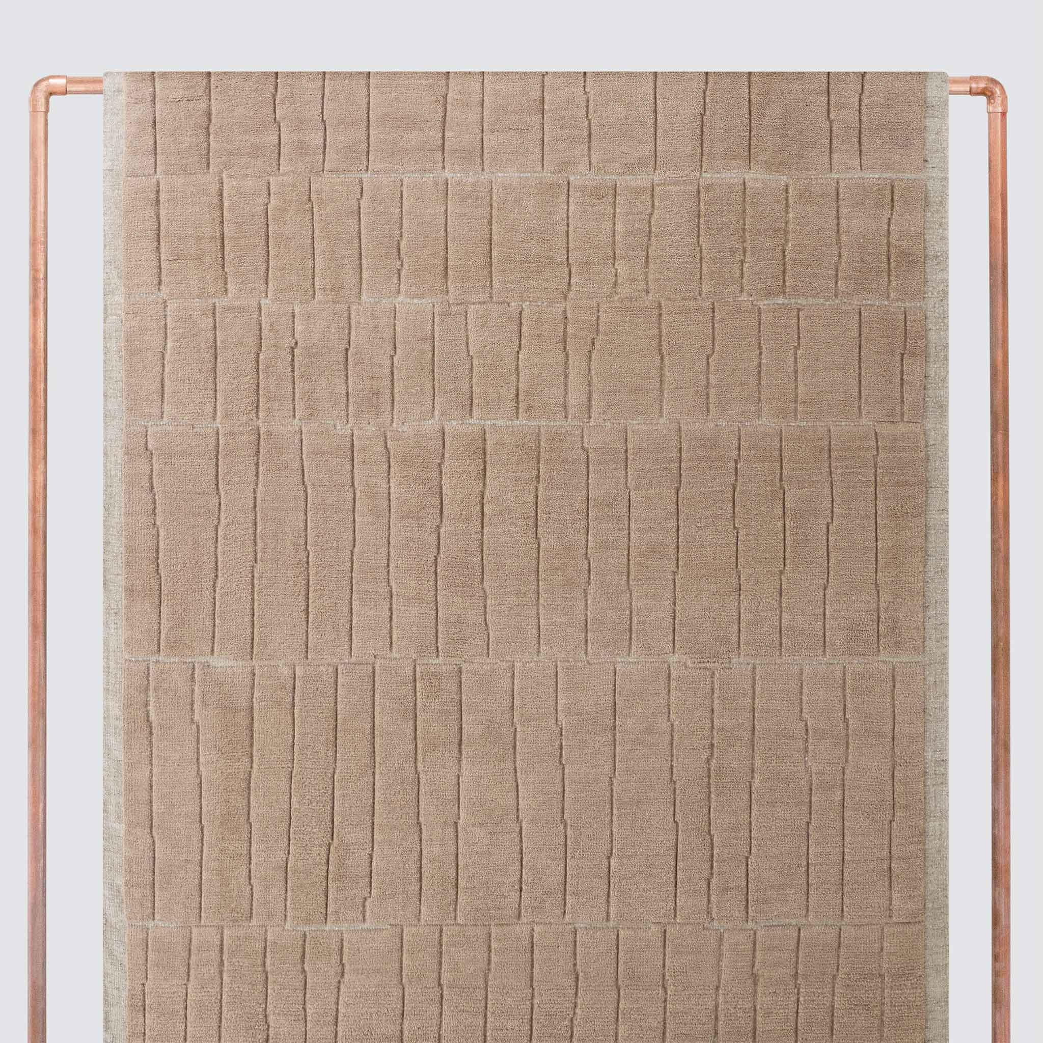 Refined Hand-Knotted Area Rug in Camel
