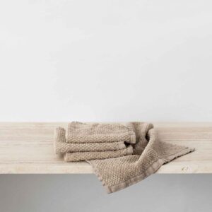 Natural Linen Washcloth Set for Daily Bathing