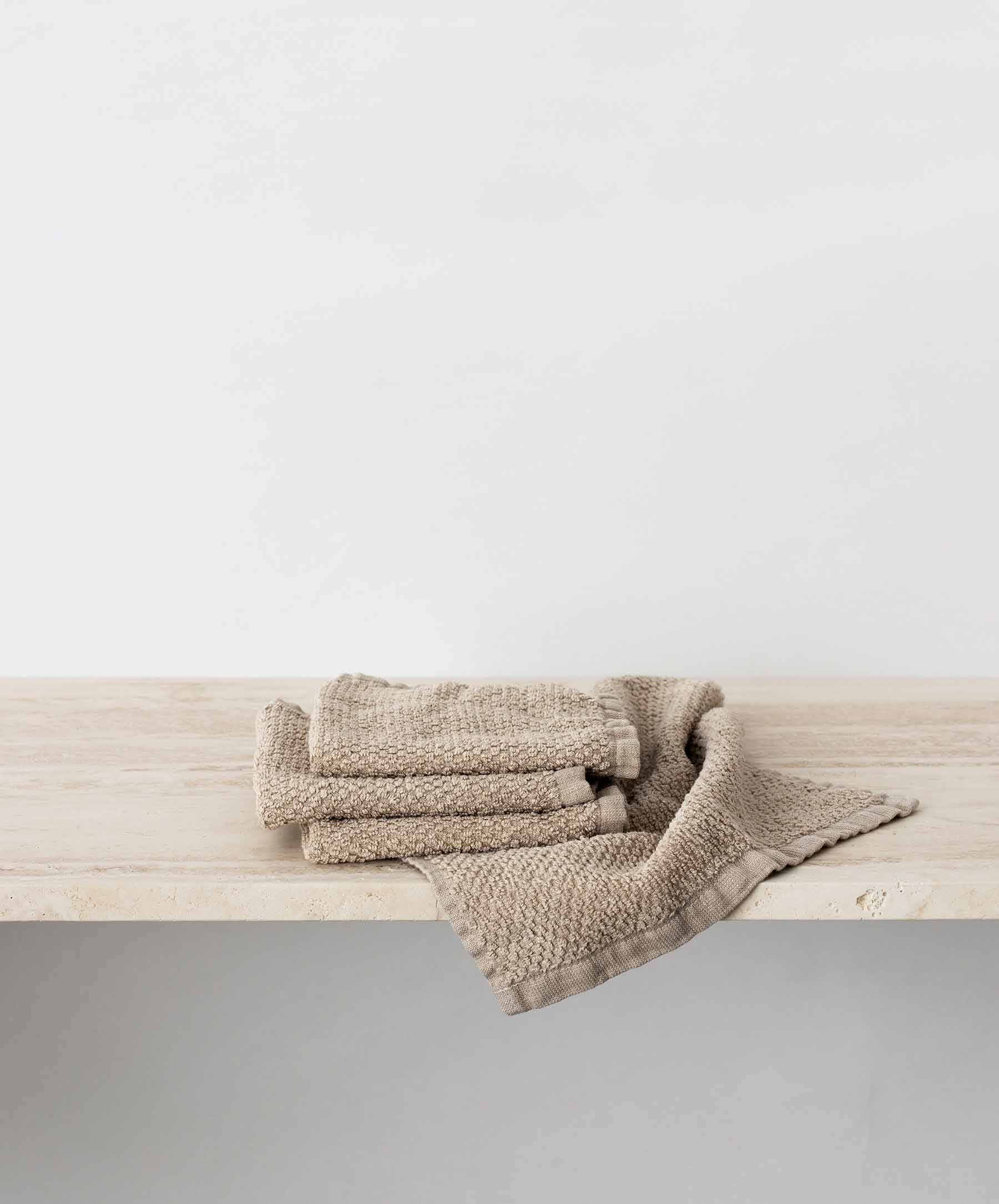 Natural Linen Washcloth Set for Daily Bathing