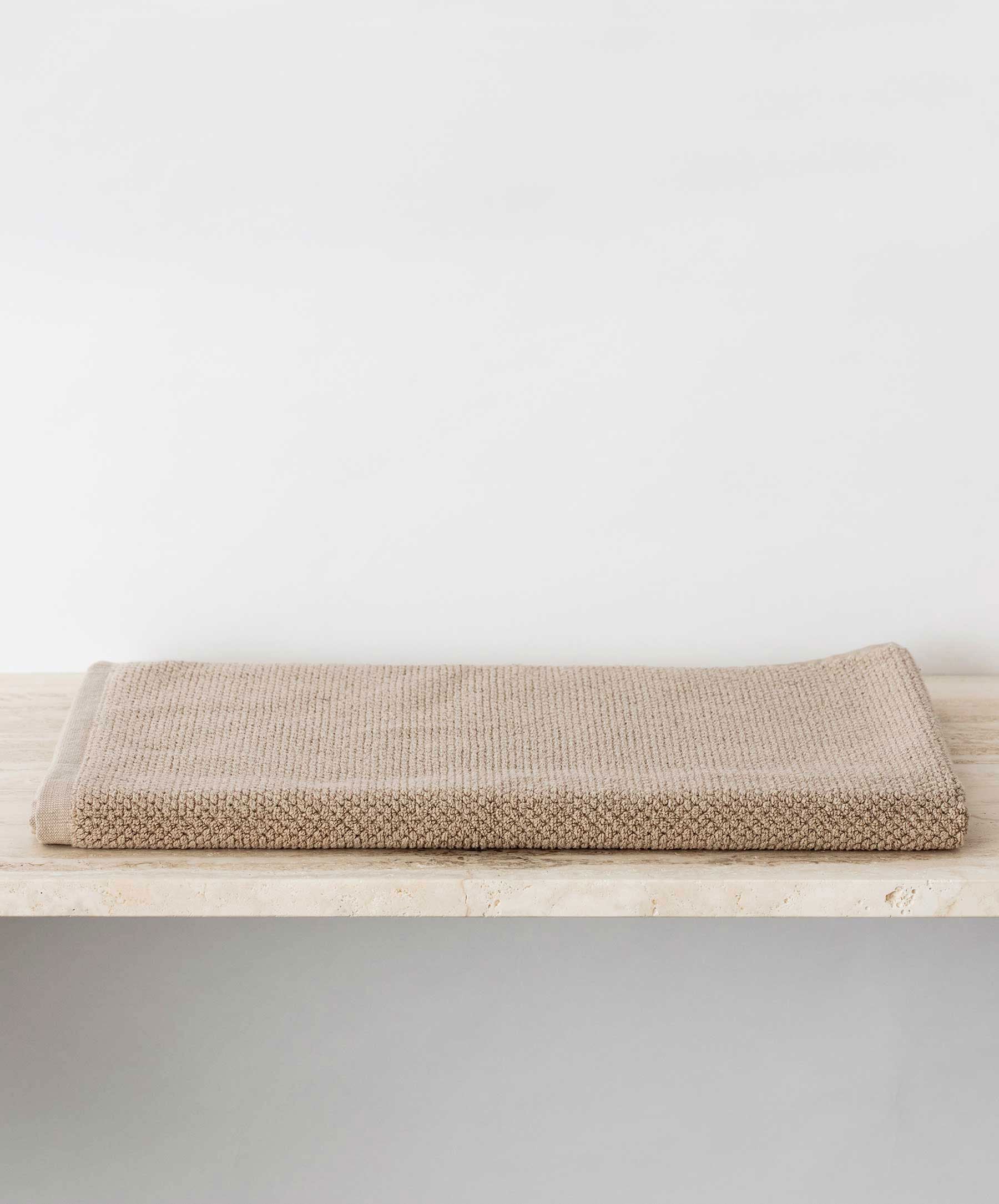 Natural Textured Cotton Bathroom Floor Mat