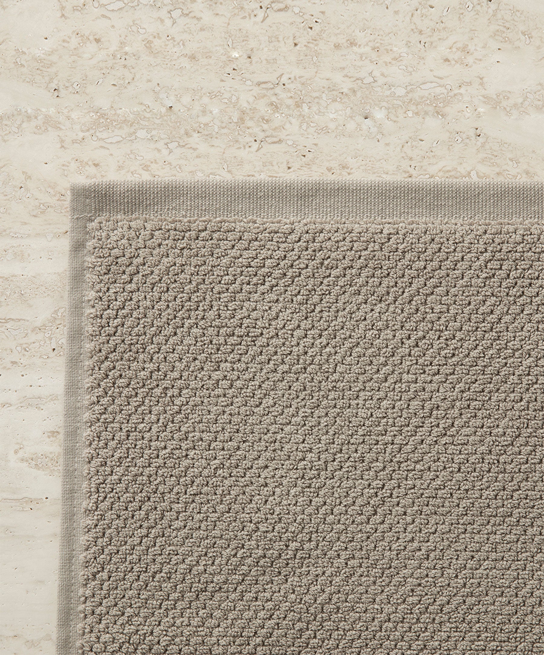 Natural Textured Cotton Bathroom Floor Mat - Image 2