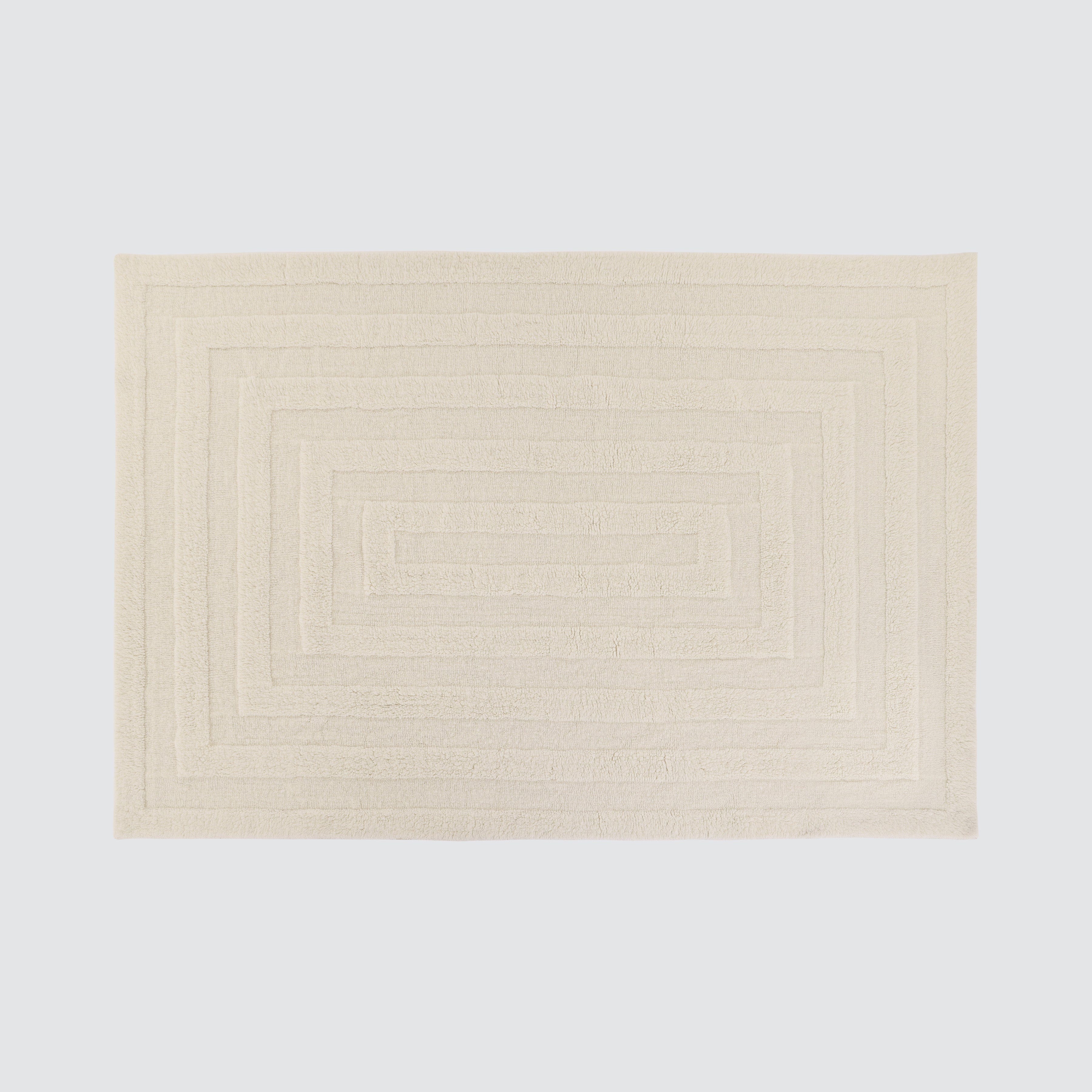 Geometric Woven Area Rug in Ecru - Image 3