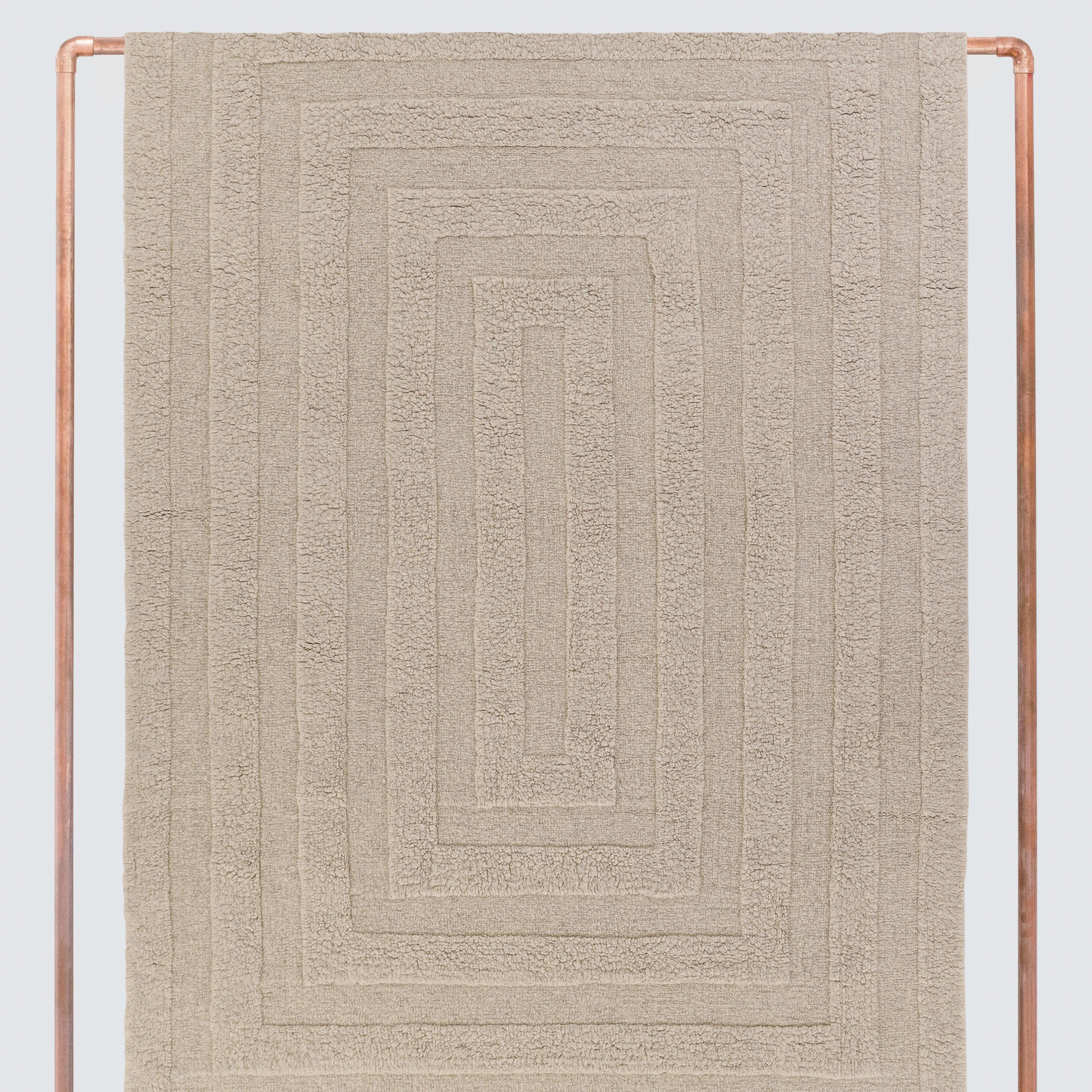 Geometric Woven Area Rug in Ecru - Image 2