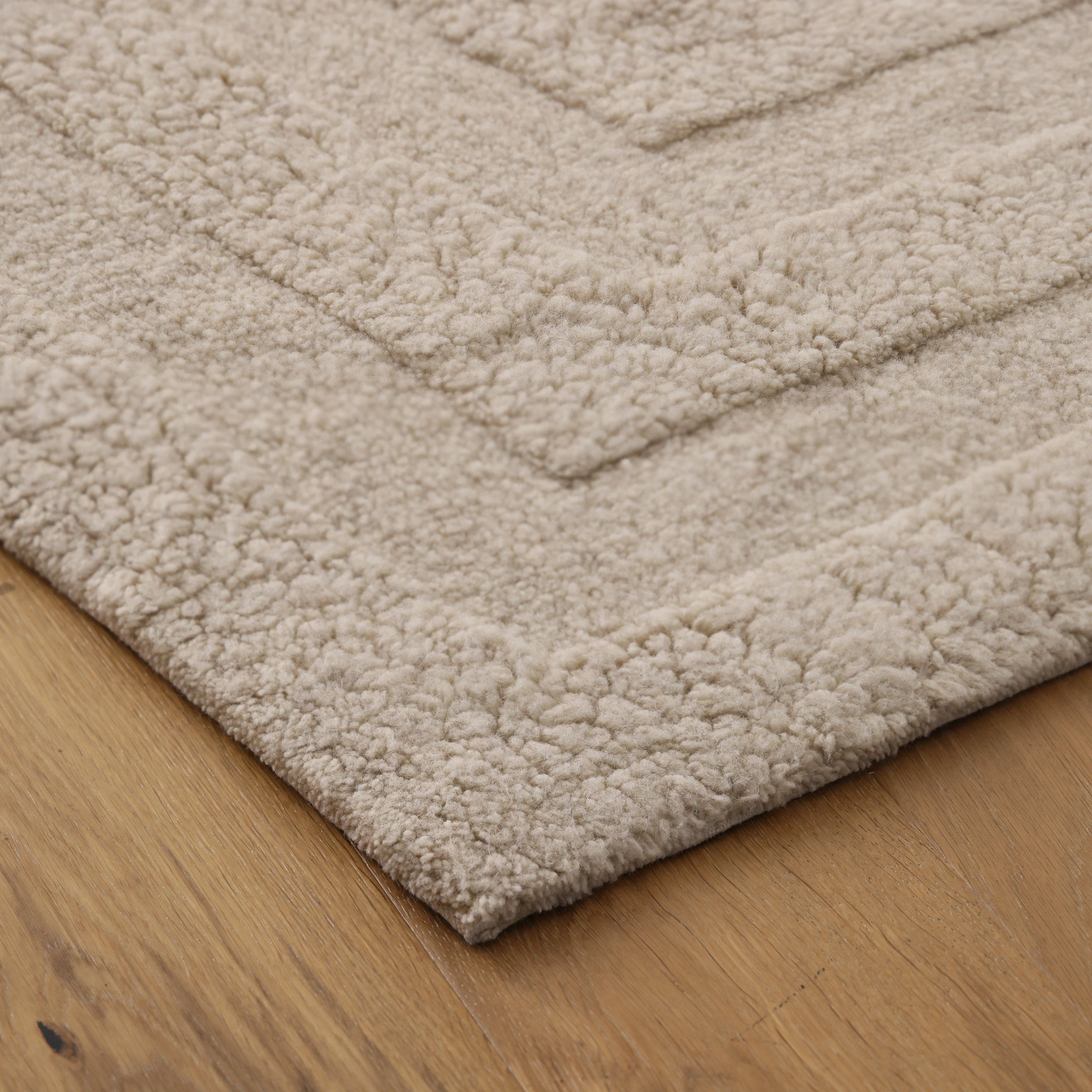 Geometric Woven Area Rug in Ecru - Image 7