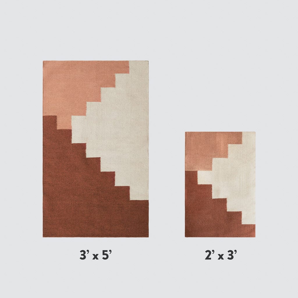 Linear Handwoven Accent Rug in Rose - Image 4