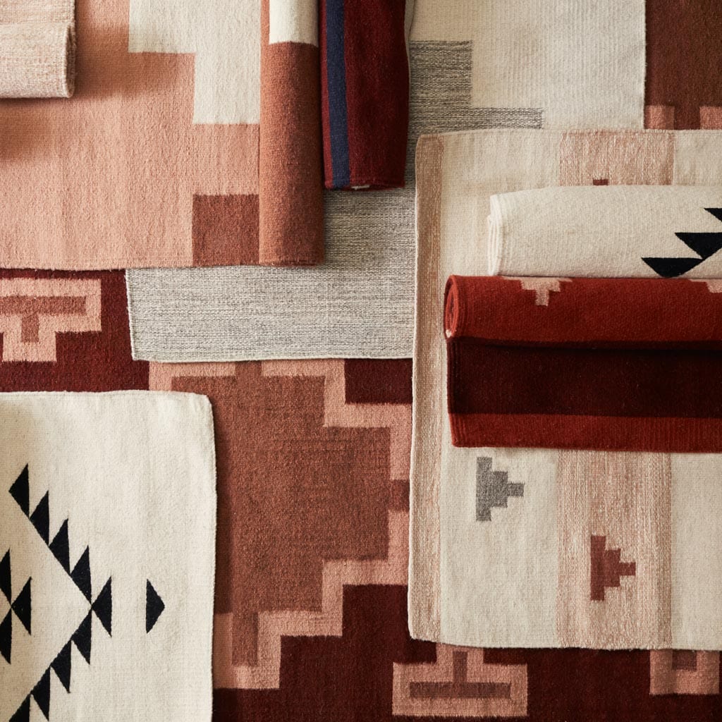 Linear Handwoven Accent Rug in Rose - Image 8
