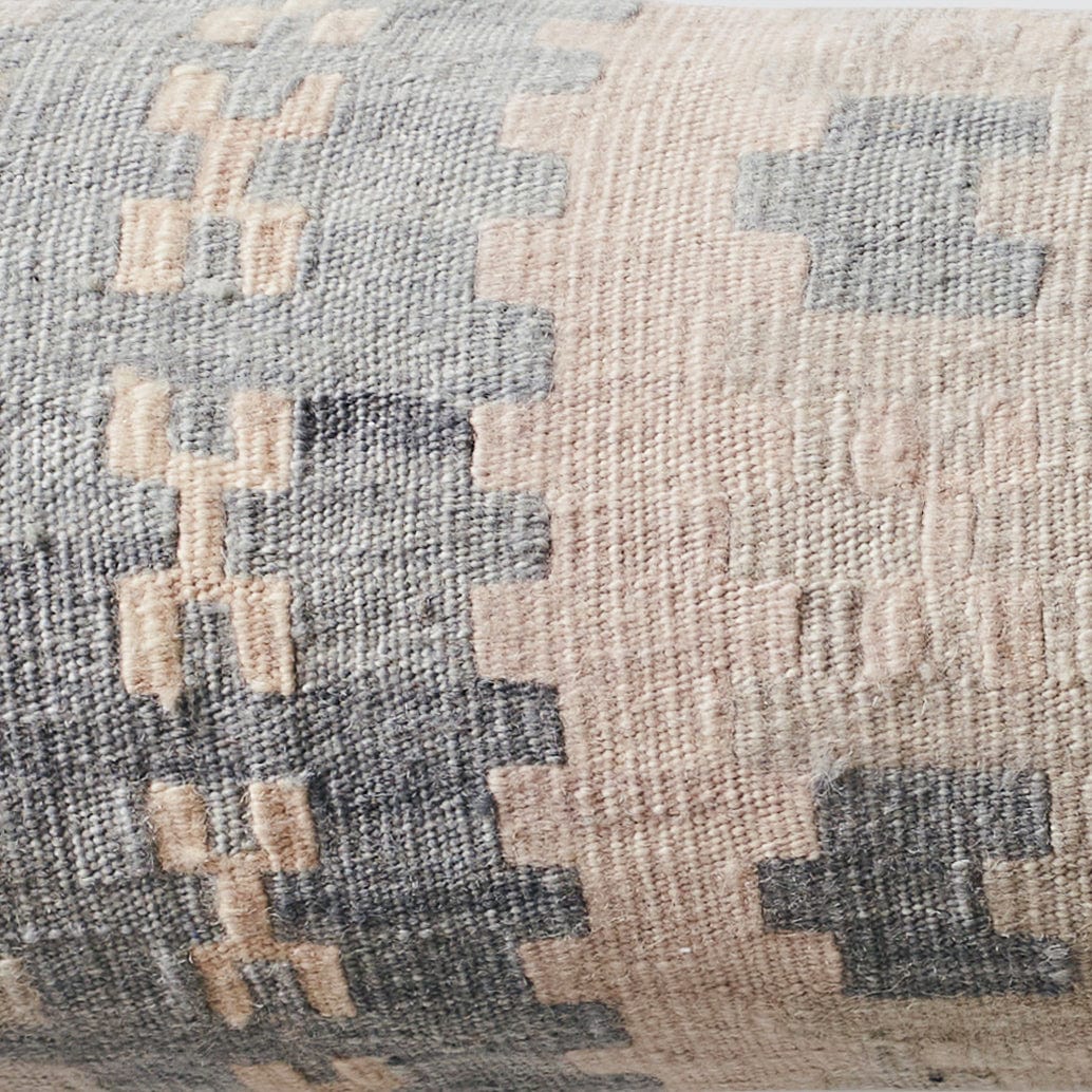 Refined Woven Kilim Lumbar Pillow - Image 5