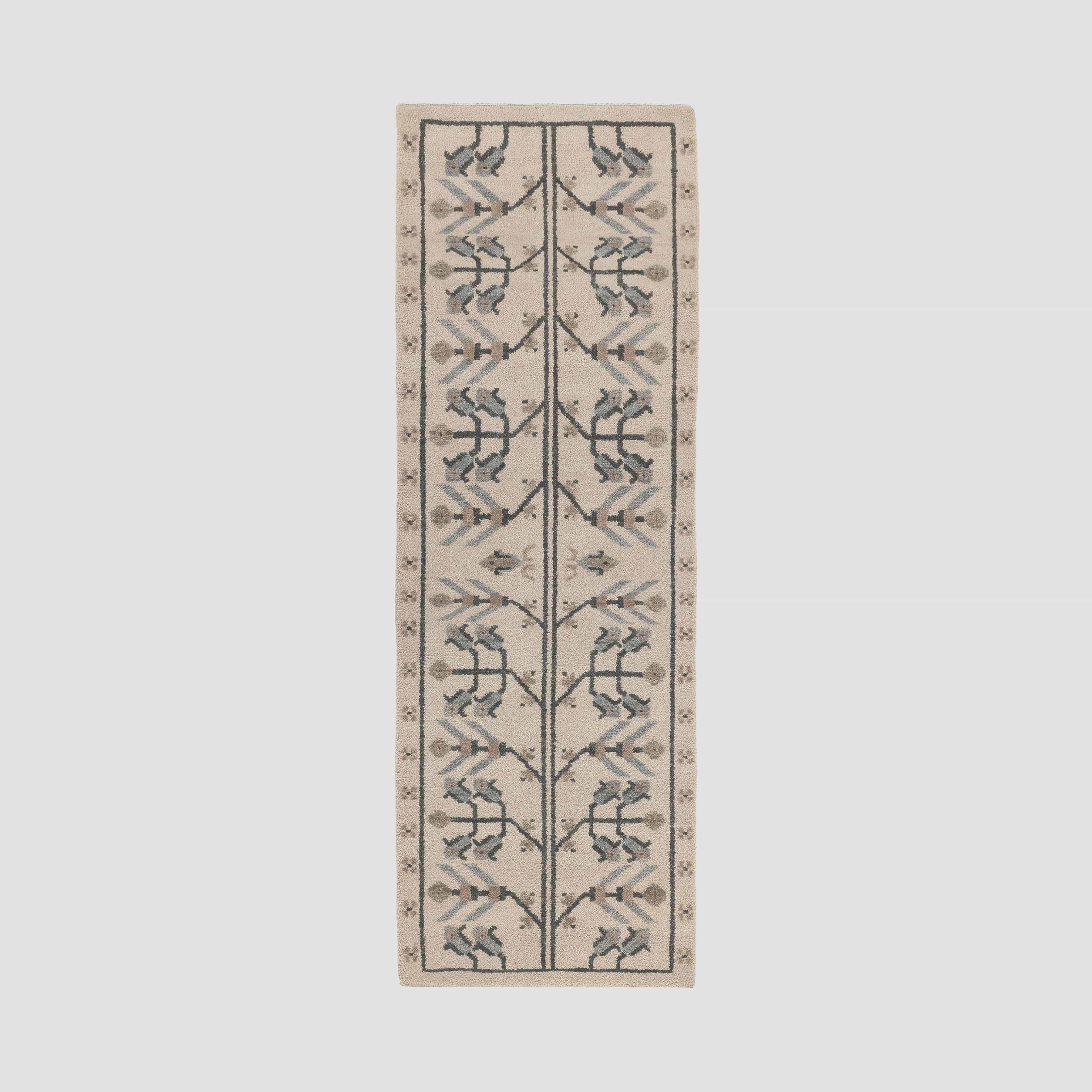 Decorative Hand-Knotted Runner Rug in Blue - Image 3