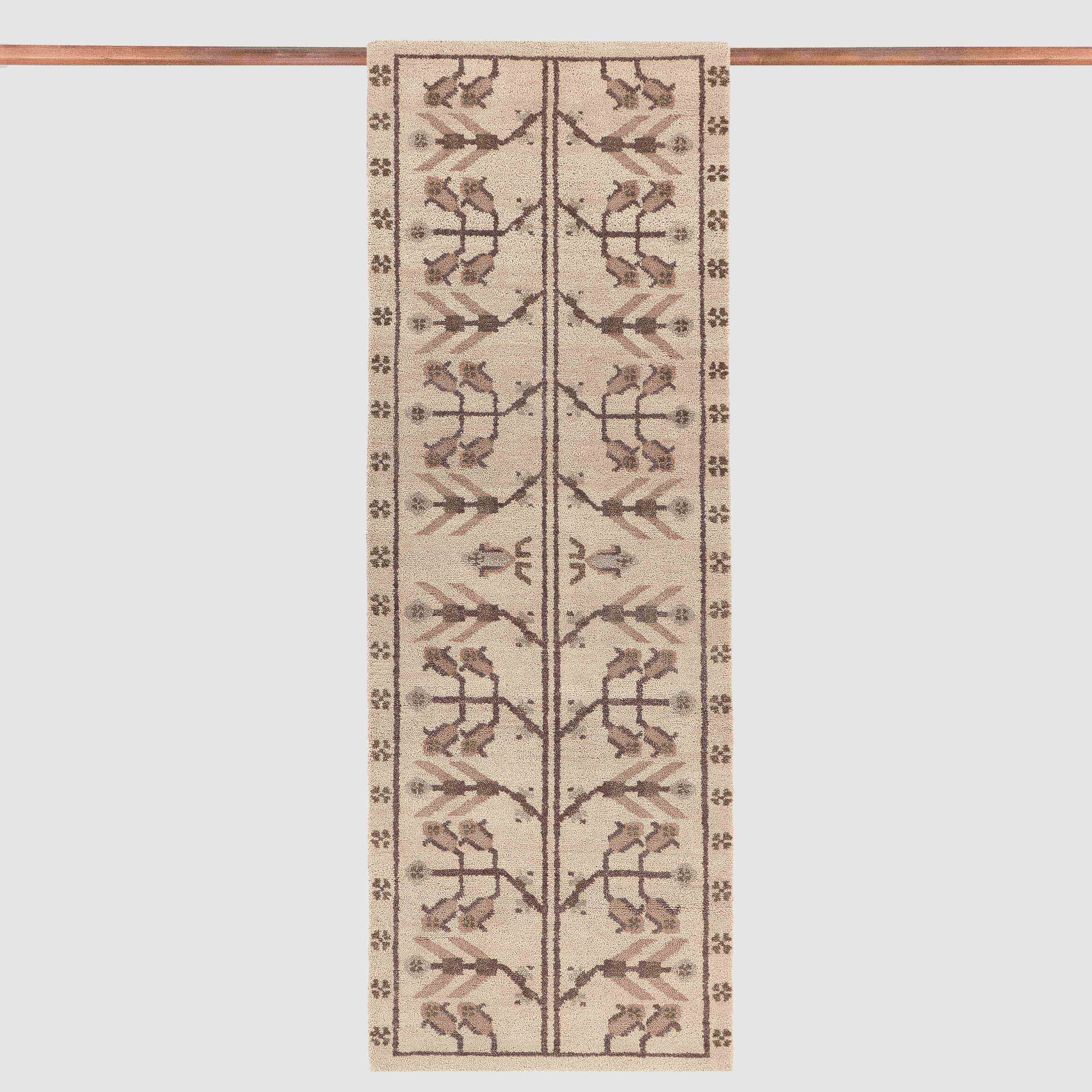 Decorative Hand-Knotted Runner Rug in Blue - Image 2