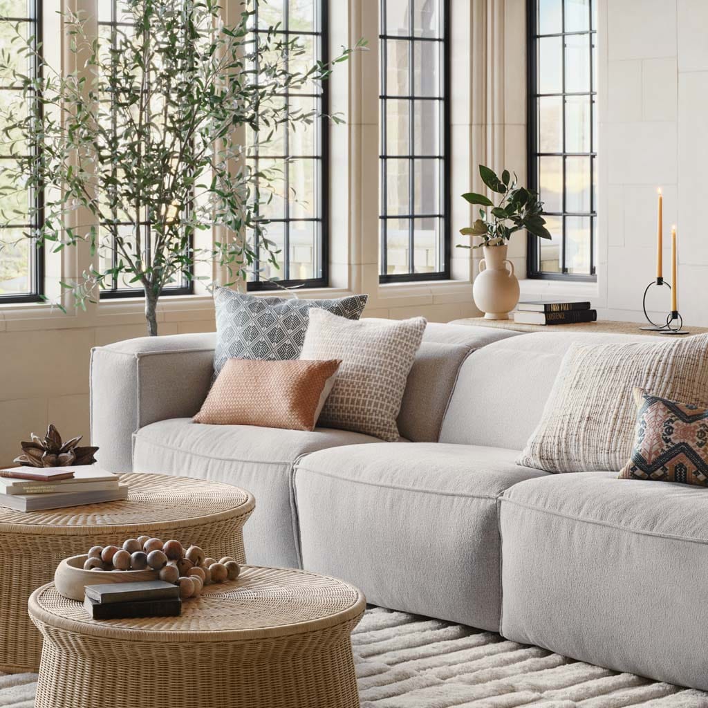 Layered Linear Woven Decorative Pillow - Image 3