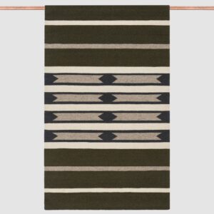 Modern Minimal Handwoven Accent Rug