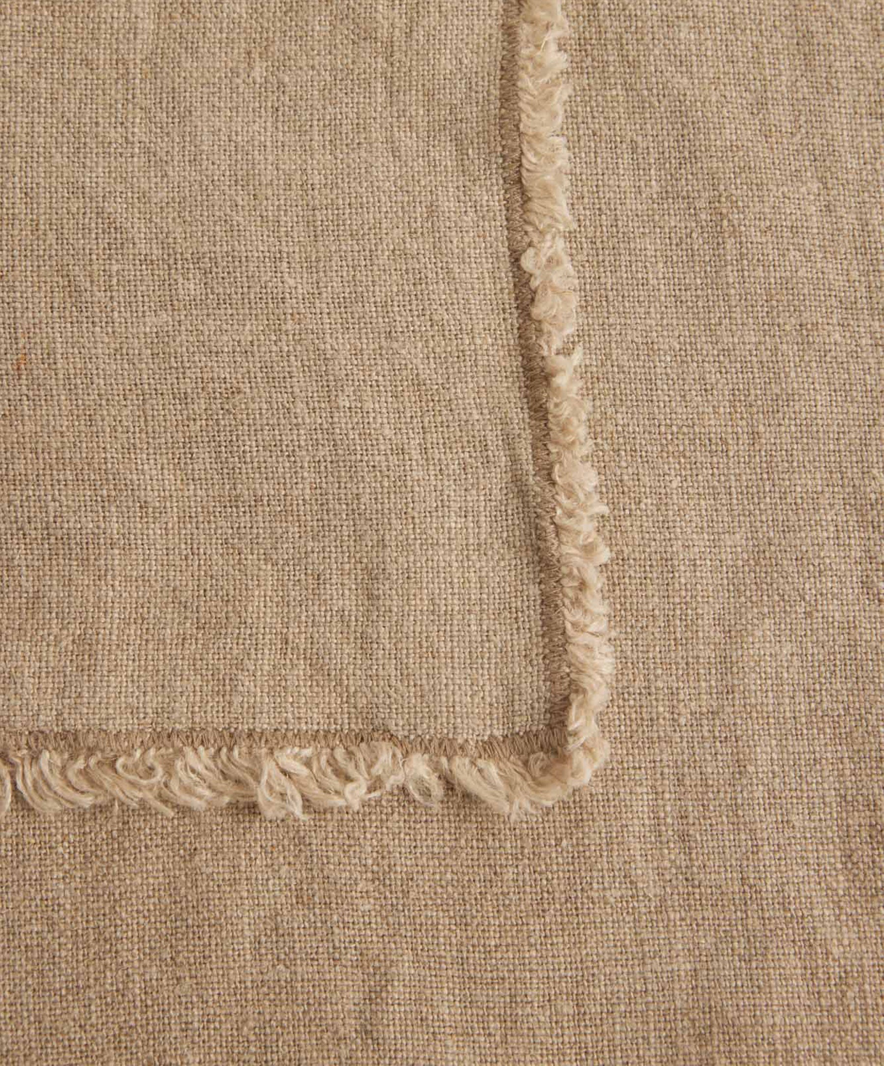 Frayed Edge Linen Absorbent Kitchen Towel in Natural - Image 6