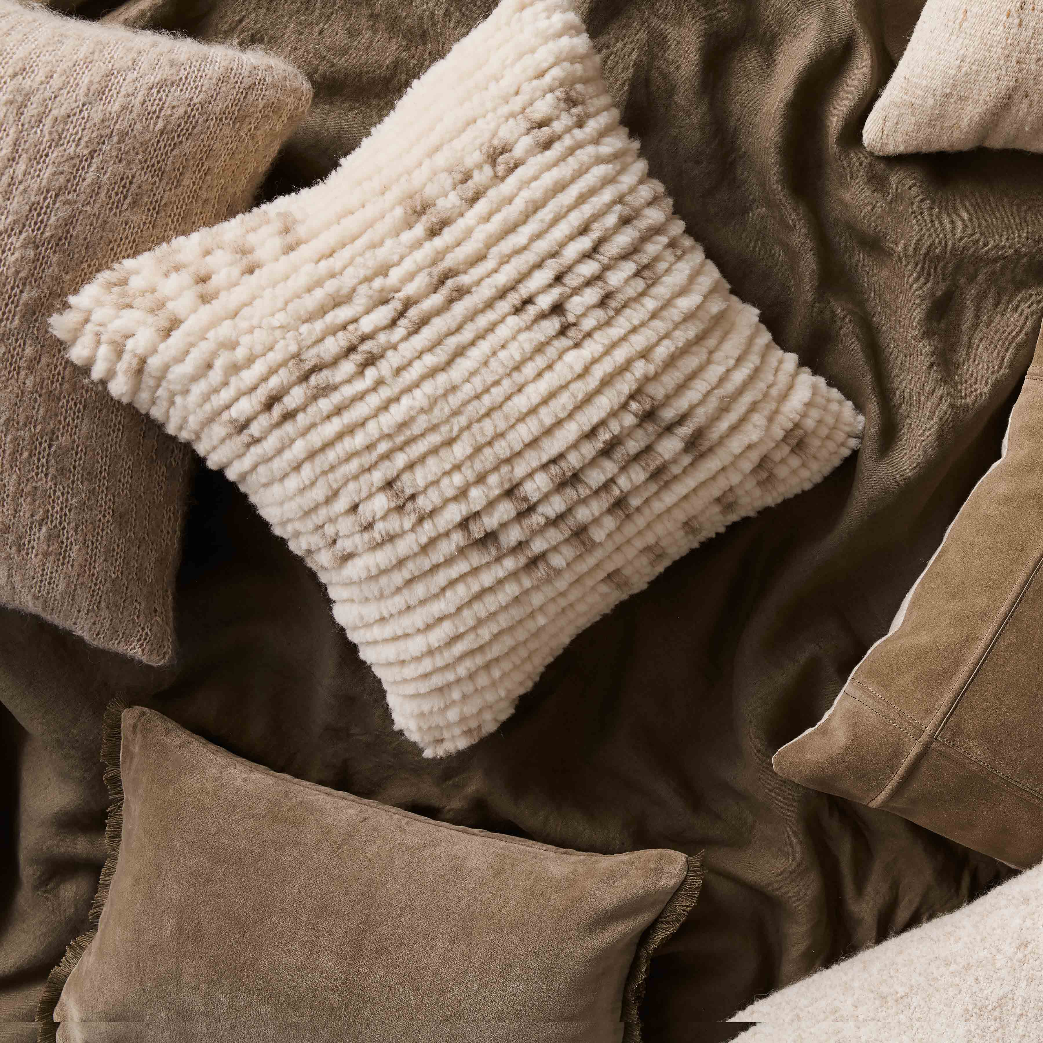 Refined Textured Woven Decorative Pillow - Image 3