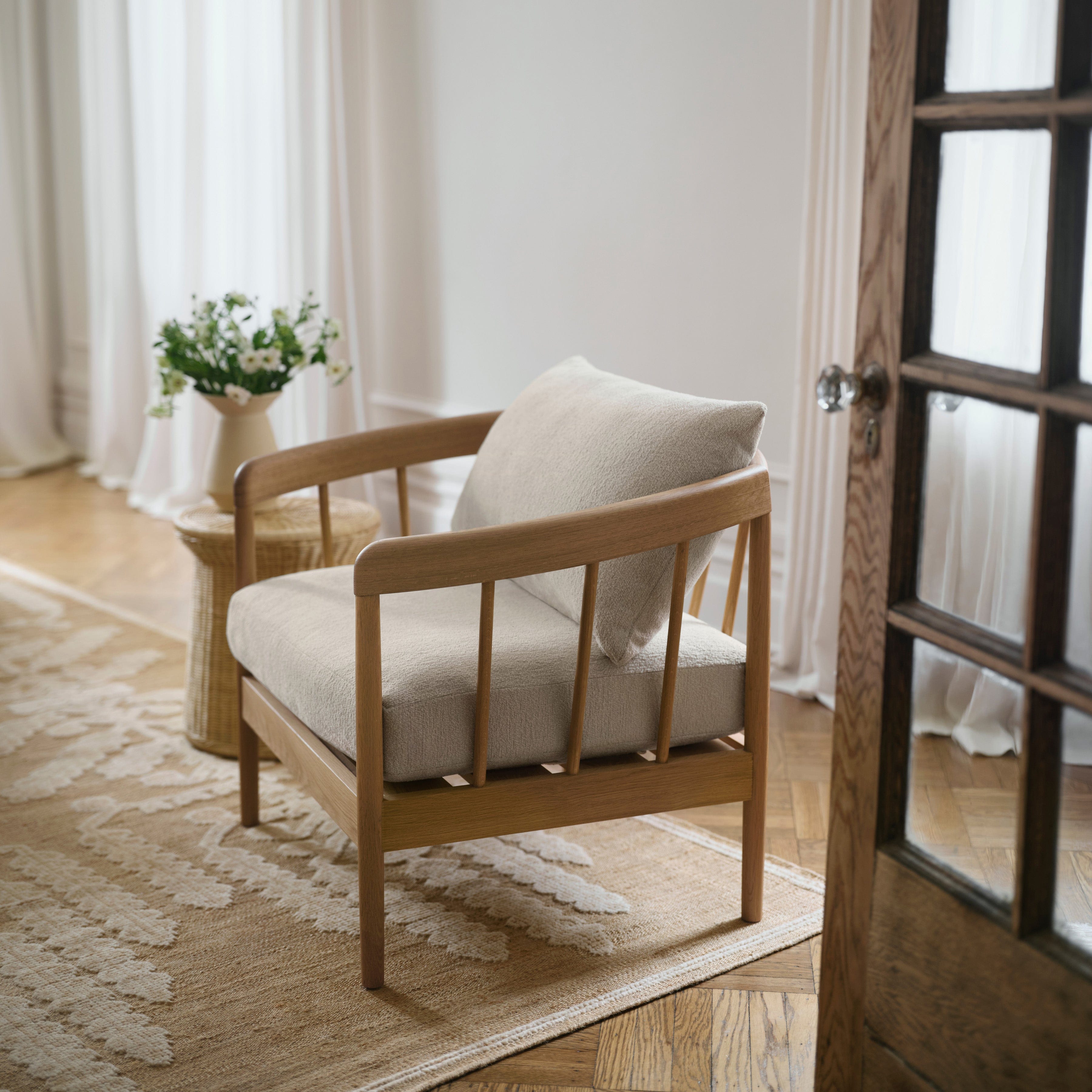 Layered Hand-Knotted Area Rug in Natural - Image 4