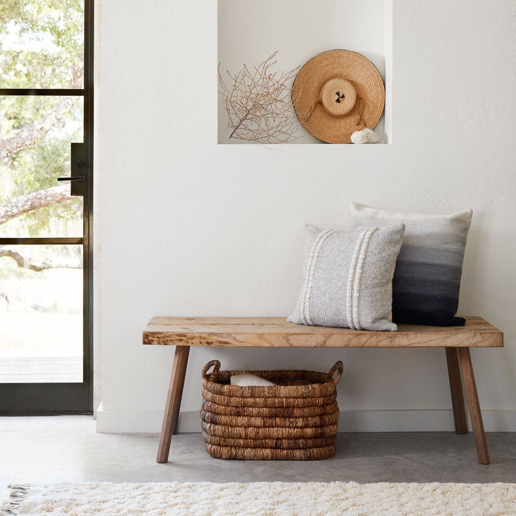 Artisan Woven Decorative Pillow in Grey - Image 14