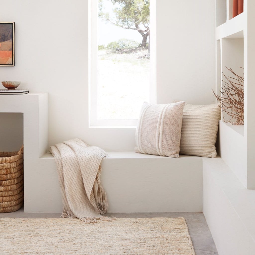 Artisan Woven Decorative Pillow in Grey - Image 9