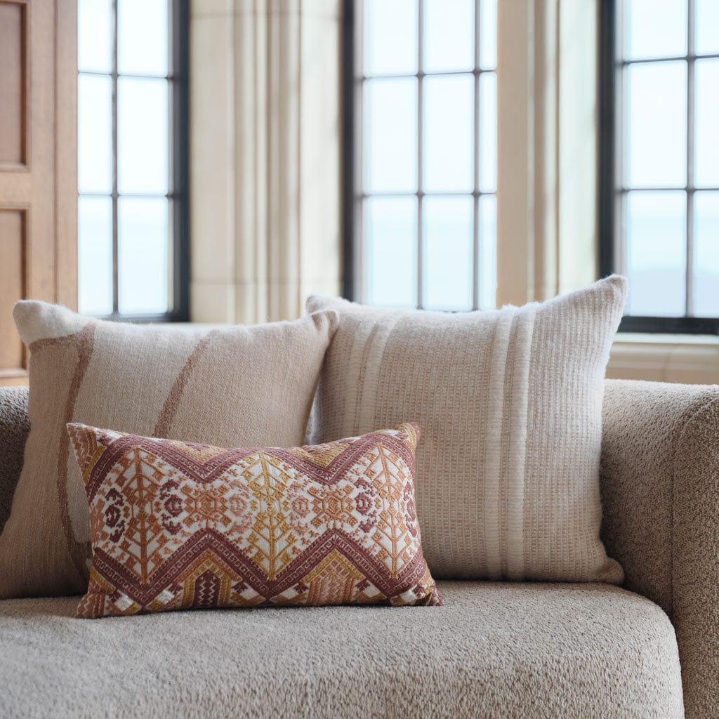 Artisan Woven Decorative Pillow in Grey - Image 3