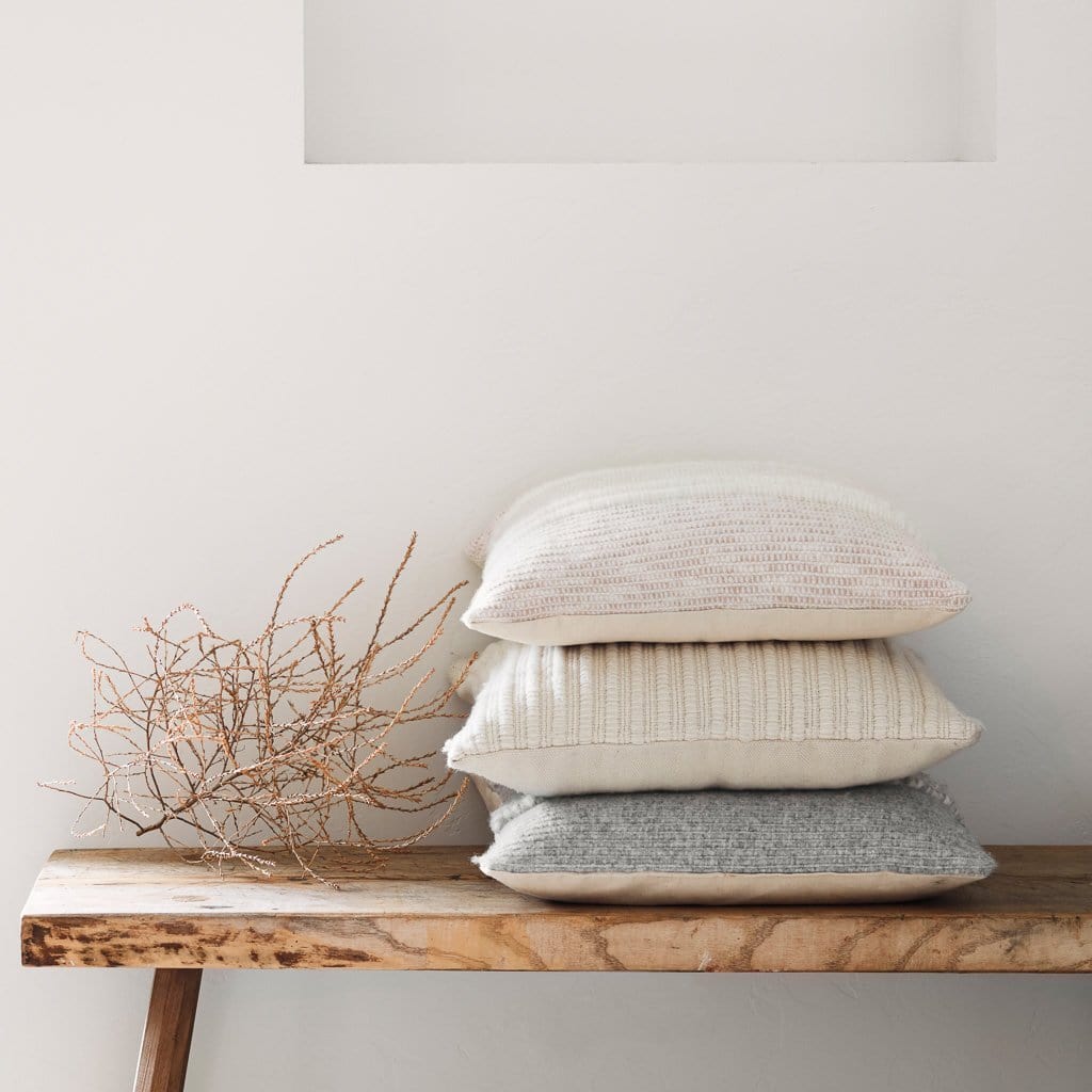 Artisan Woven Decorative Pillow in Grey - Image 6