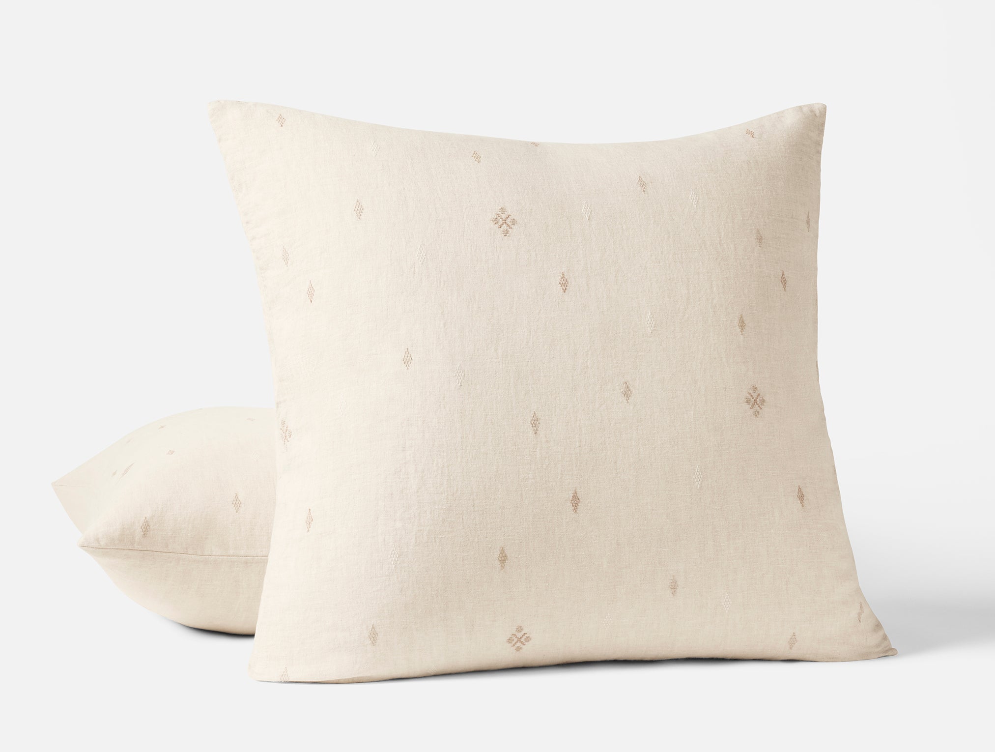 Natural Embroidered Linen Pillow Sham for Everyday Comfort - Image 3