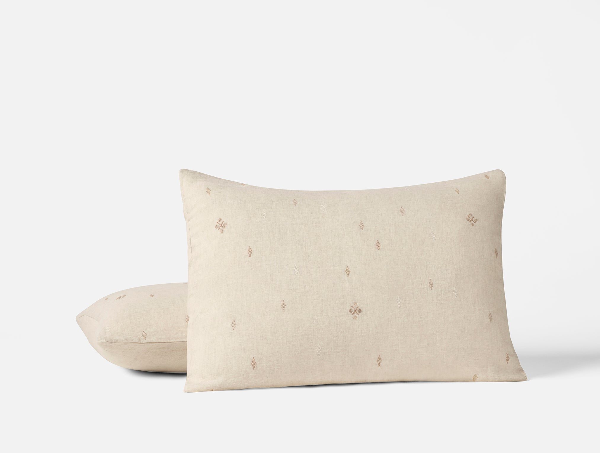 Natural Embroidered Linen Pillow Sham for Everyday Comfort