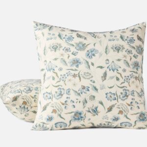 Cerulean Viola Organic Printed Pillow Sham