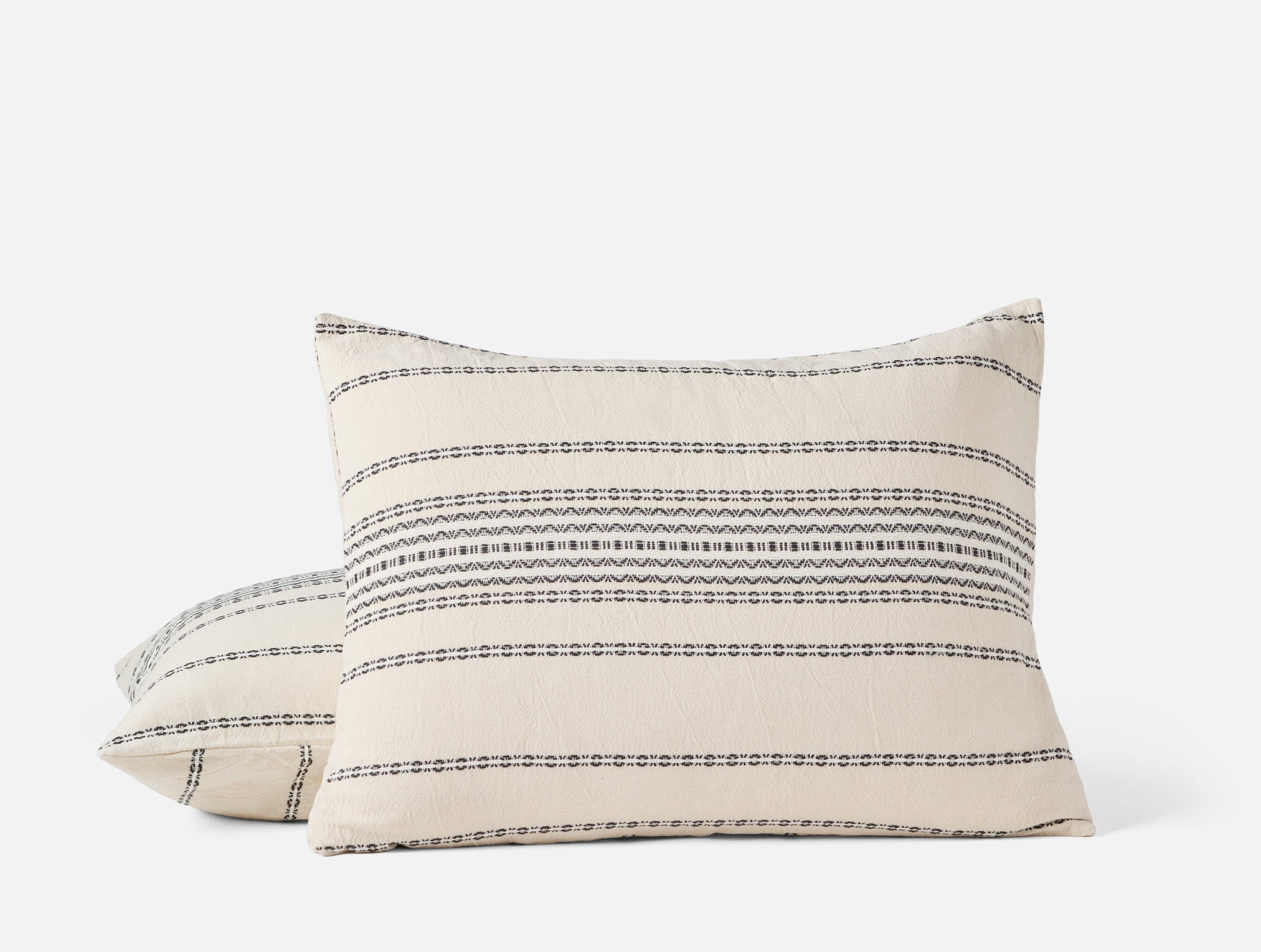 Ivory Striped Textile Pillow Sham for Everyday Comfort