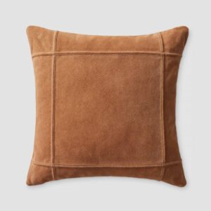 Refined Linear Suede Decorative Pillow