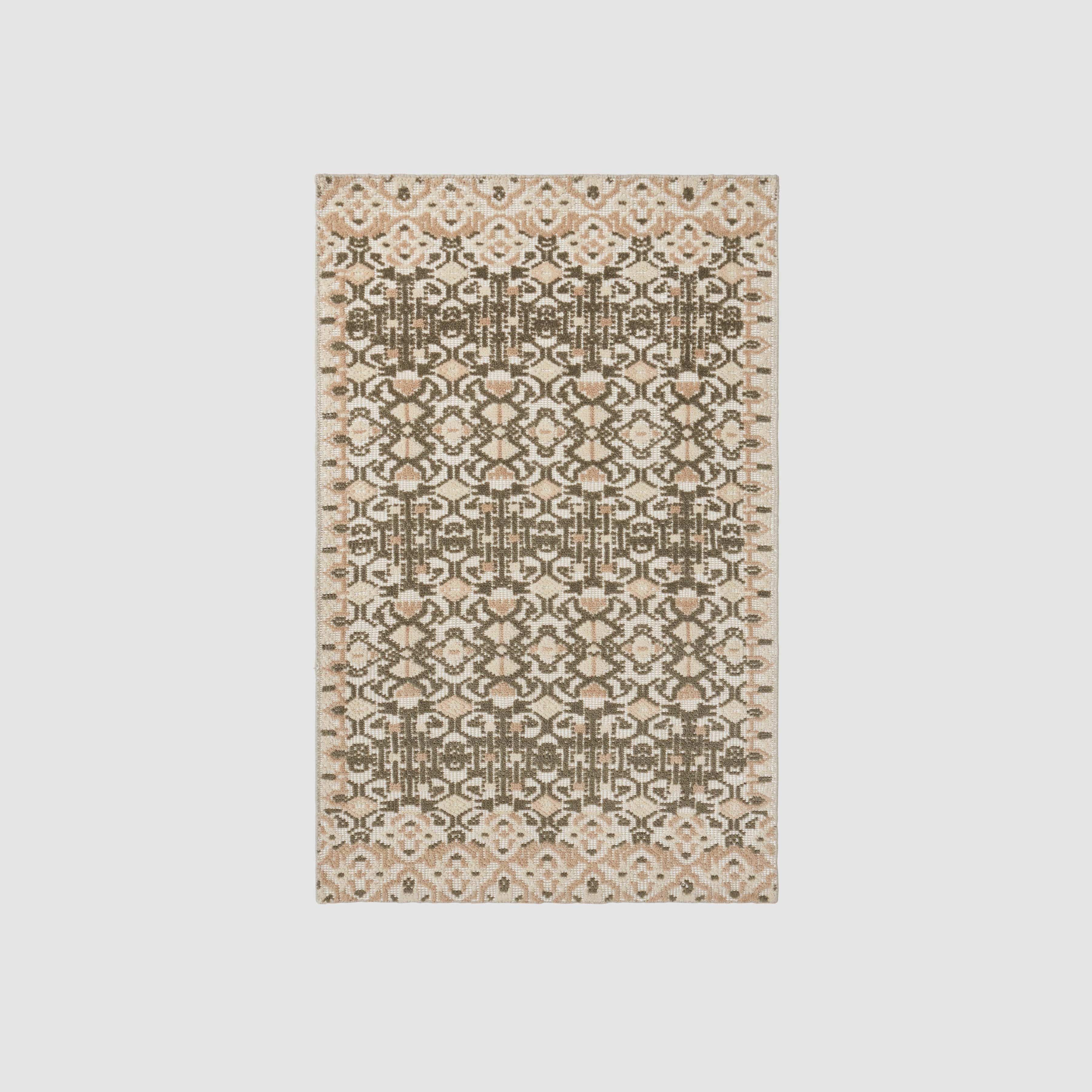 Decorative Hand-Knotted Accent Rug in Olive - Image 6