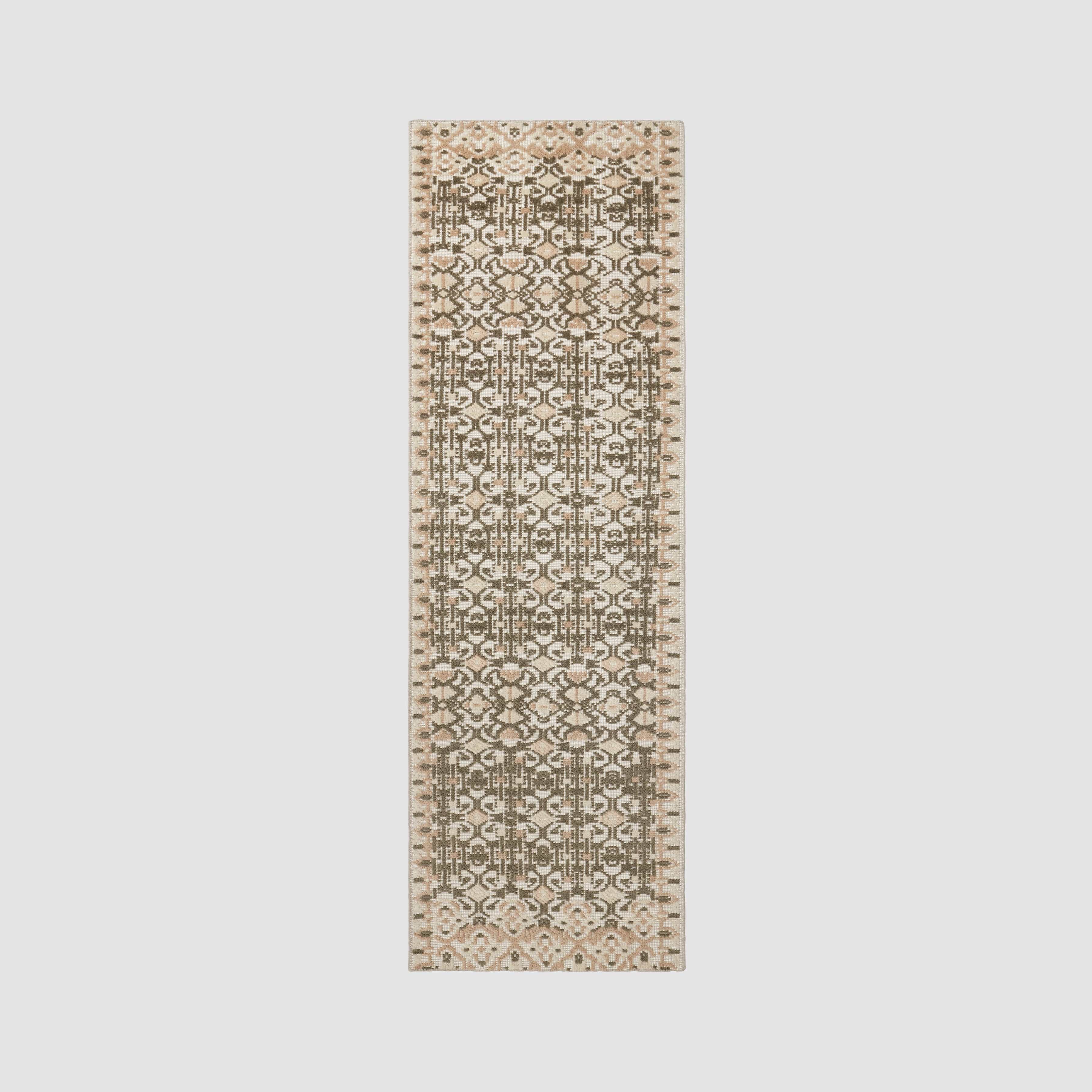 Decorative Hand-Knotted Accent Rug in Olive - Image 8