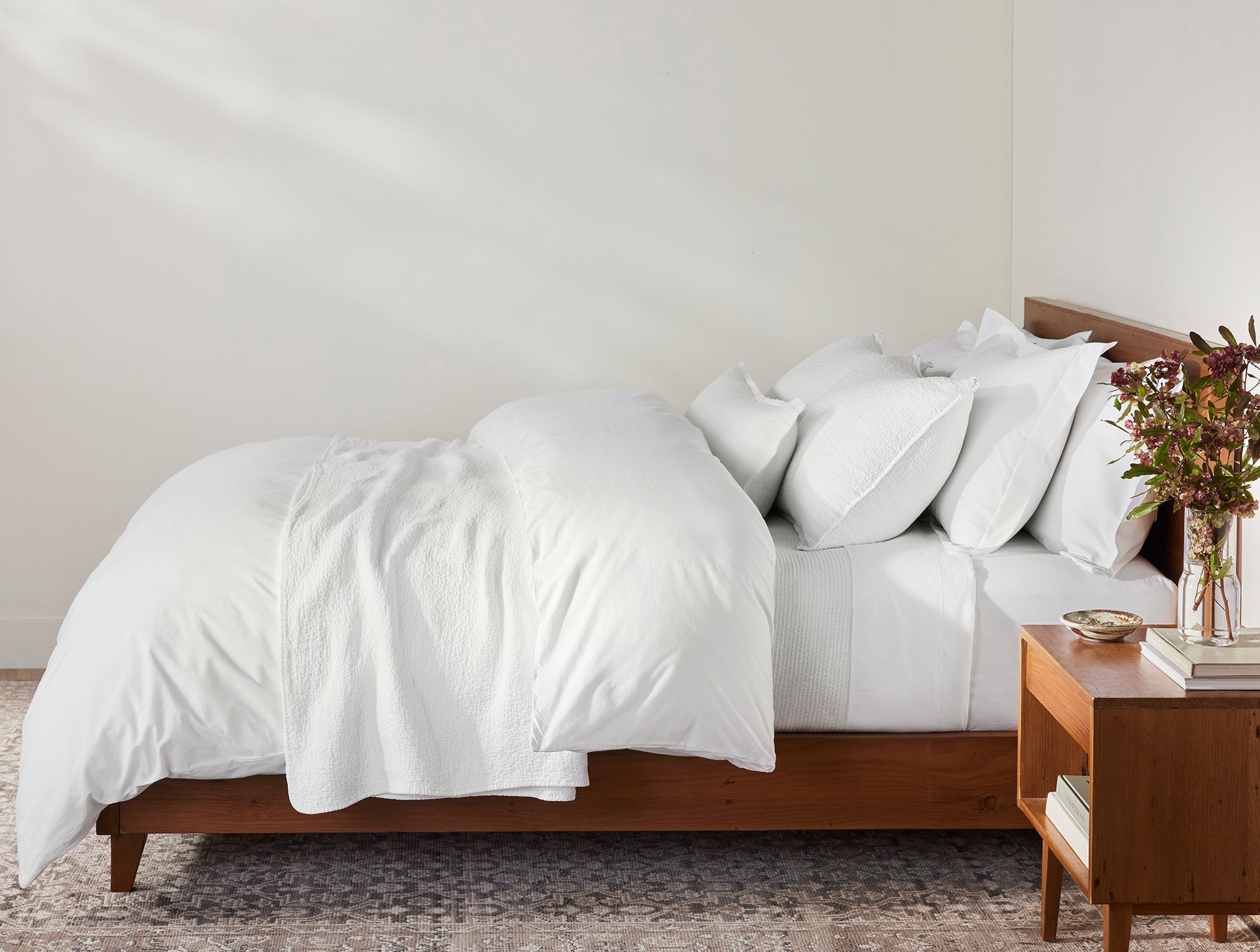 Alpine White Heirloom Organic Sateen Pillow Sham - Image 6