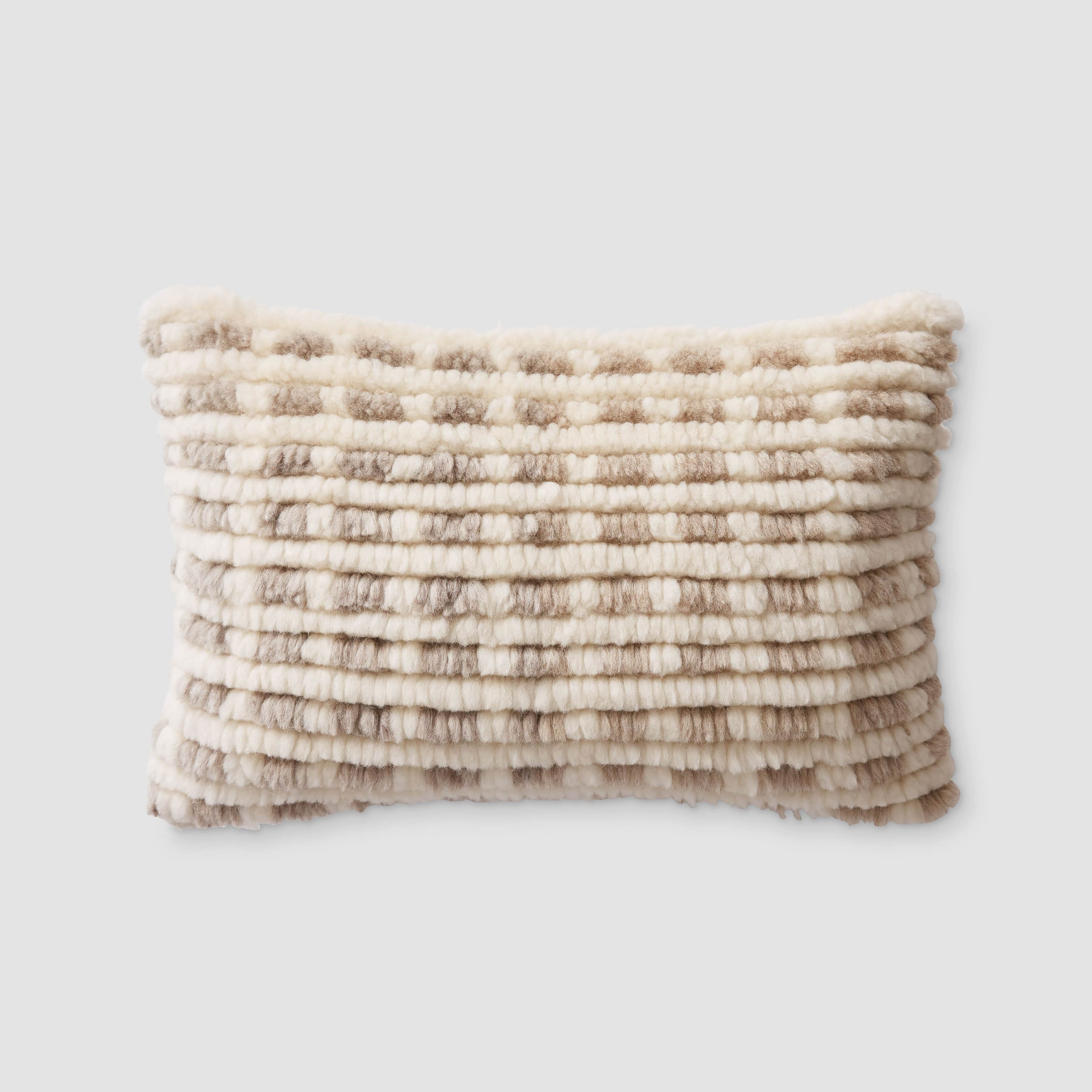 Textured Refined Woven Lumbar Pillow