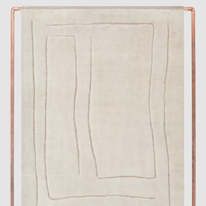 Soft Hand-Knotted Area Rug in Sand