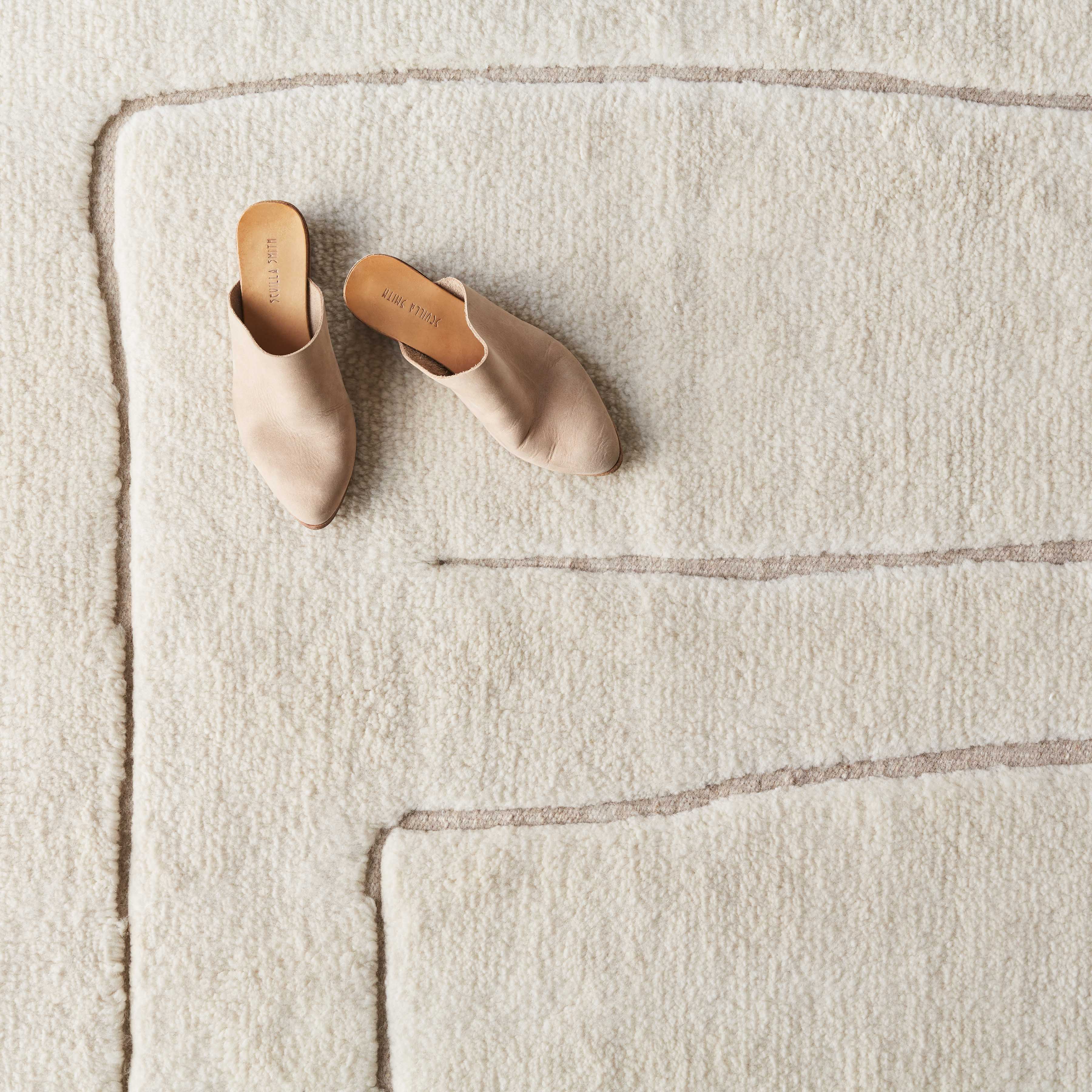 Soft Hand-Knotted Area Rug in Sand - Image 4