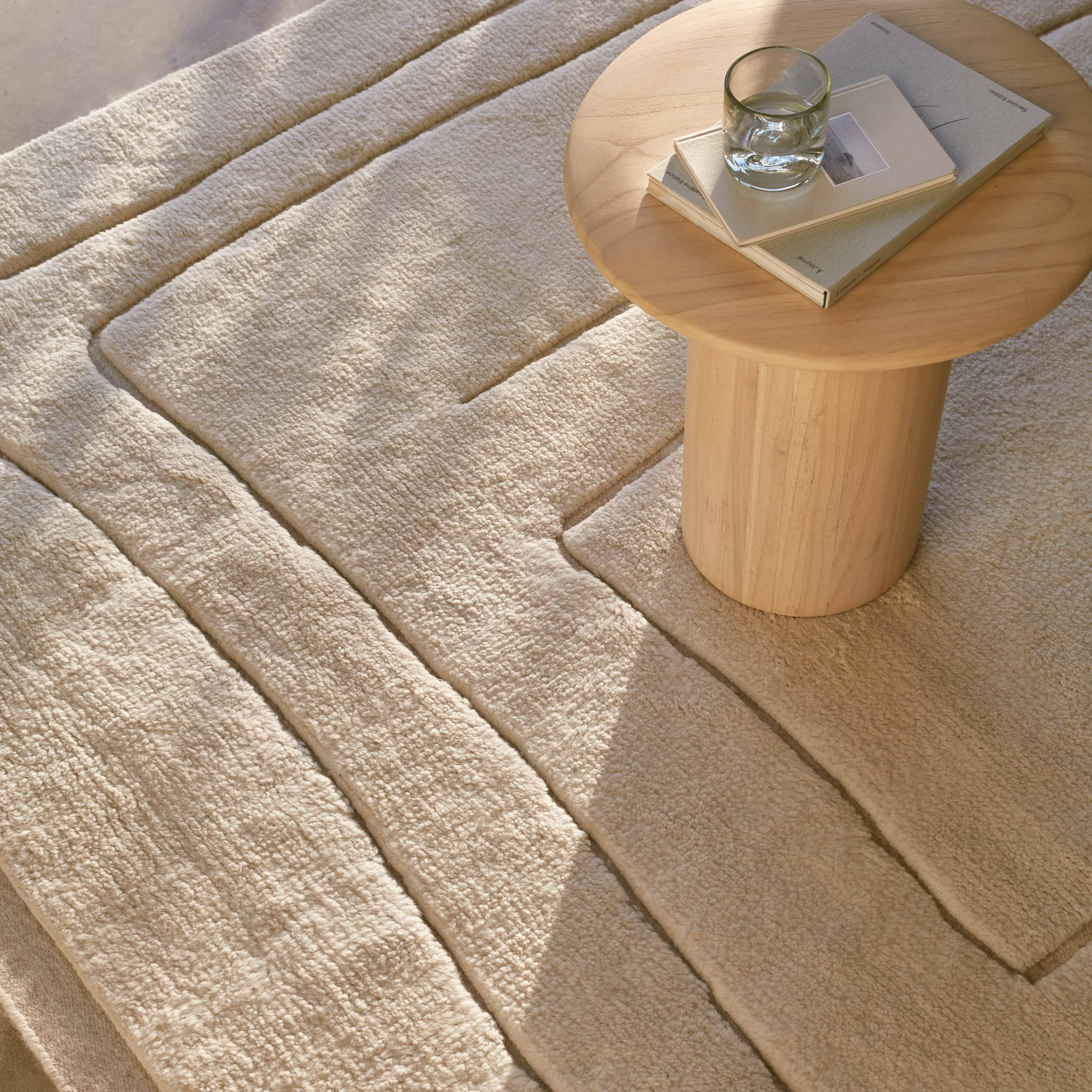 Soft Hand-Knotted Area Rug in Sand - Image 3