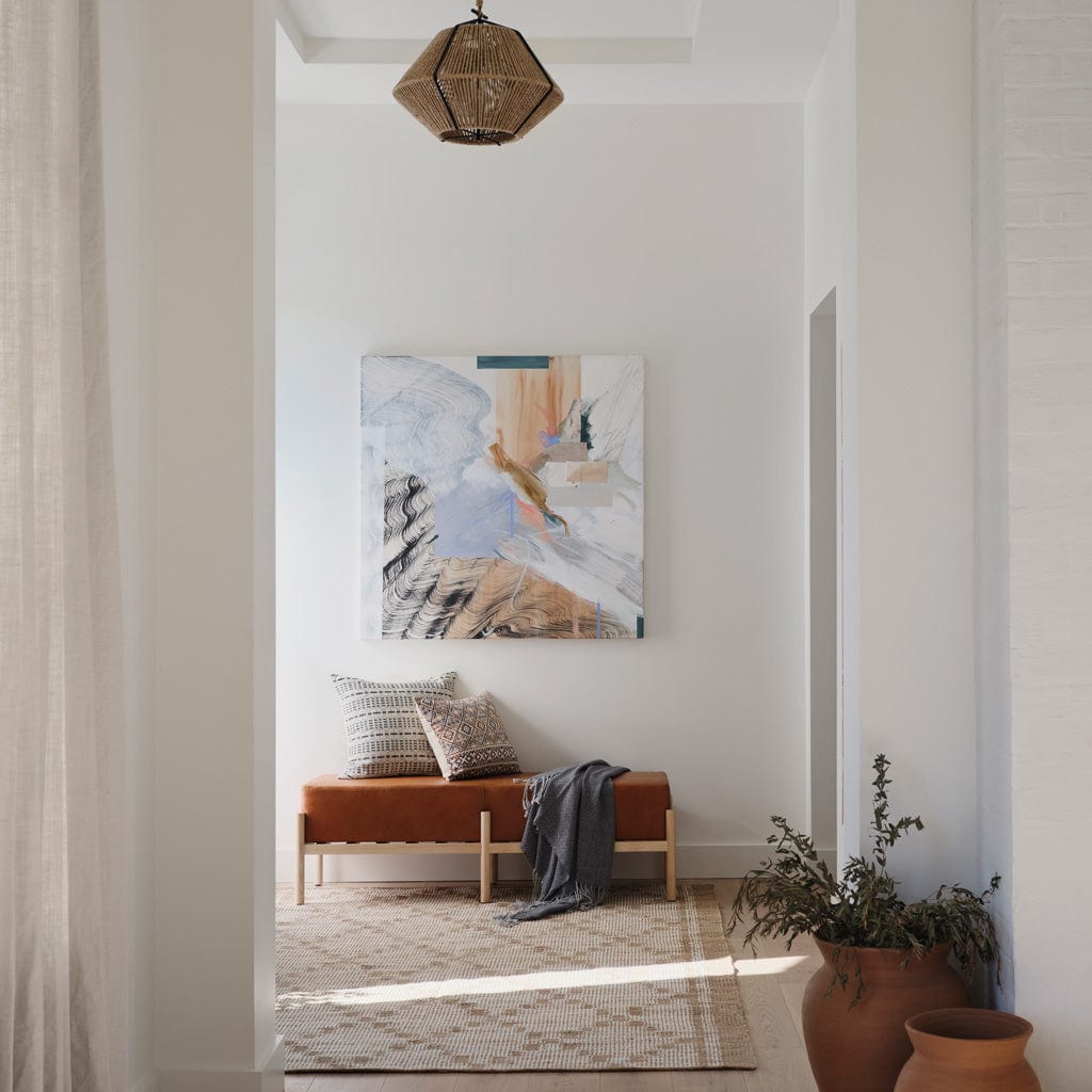 Geometric Handwoven Jute Area Rug - Image 2