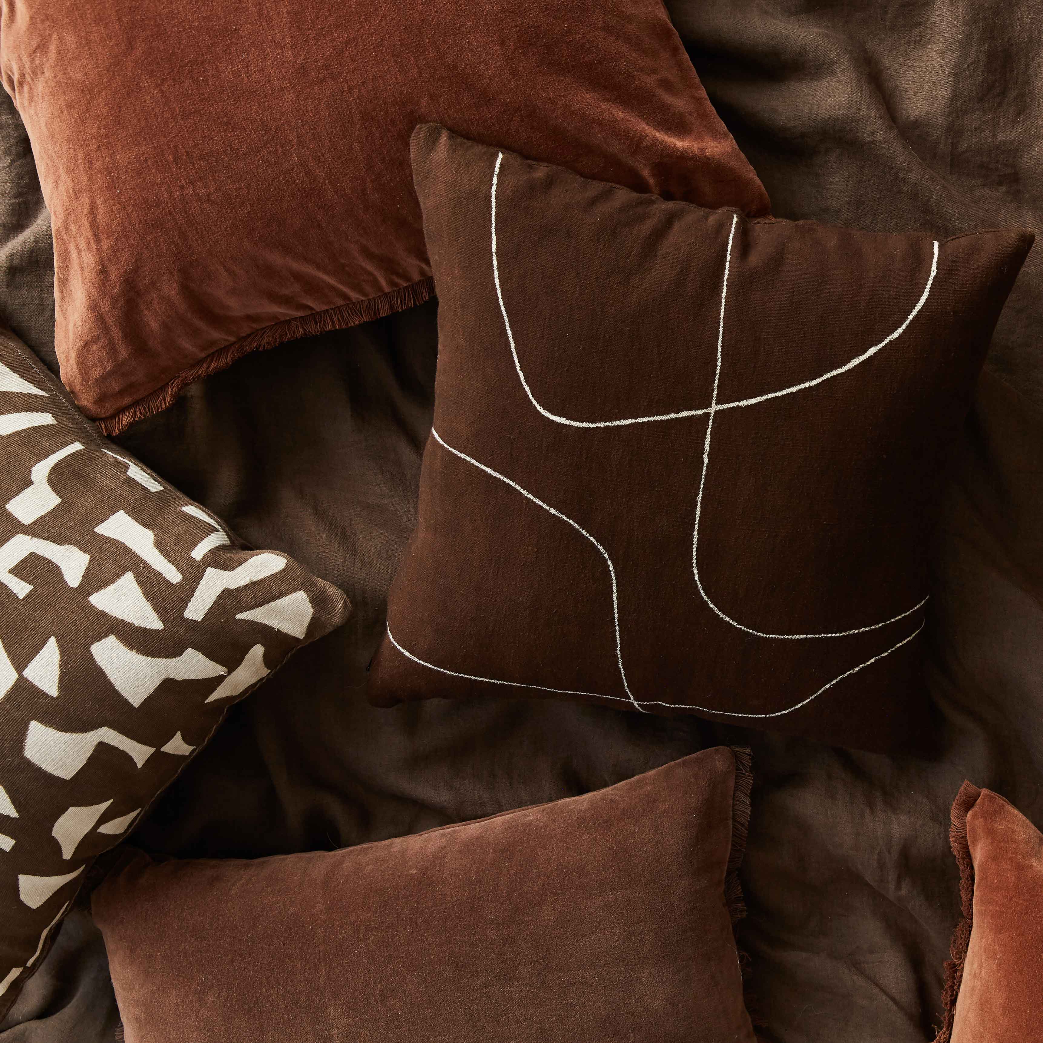 Layered Mud Cloth Decorative Pillow - Image 5
