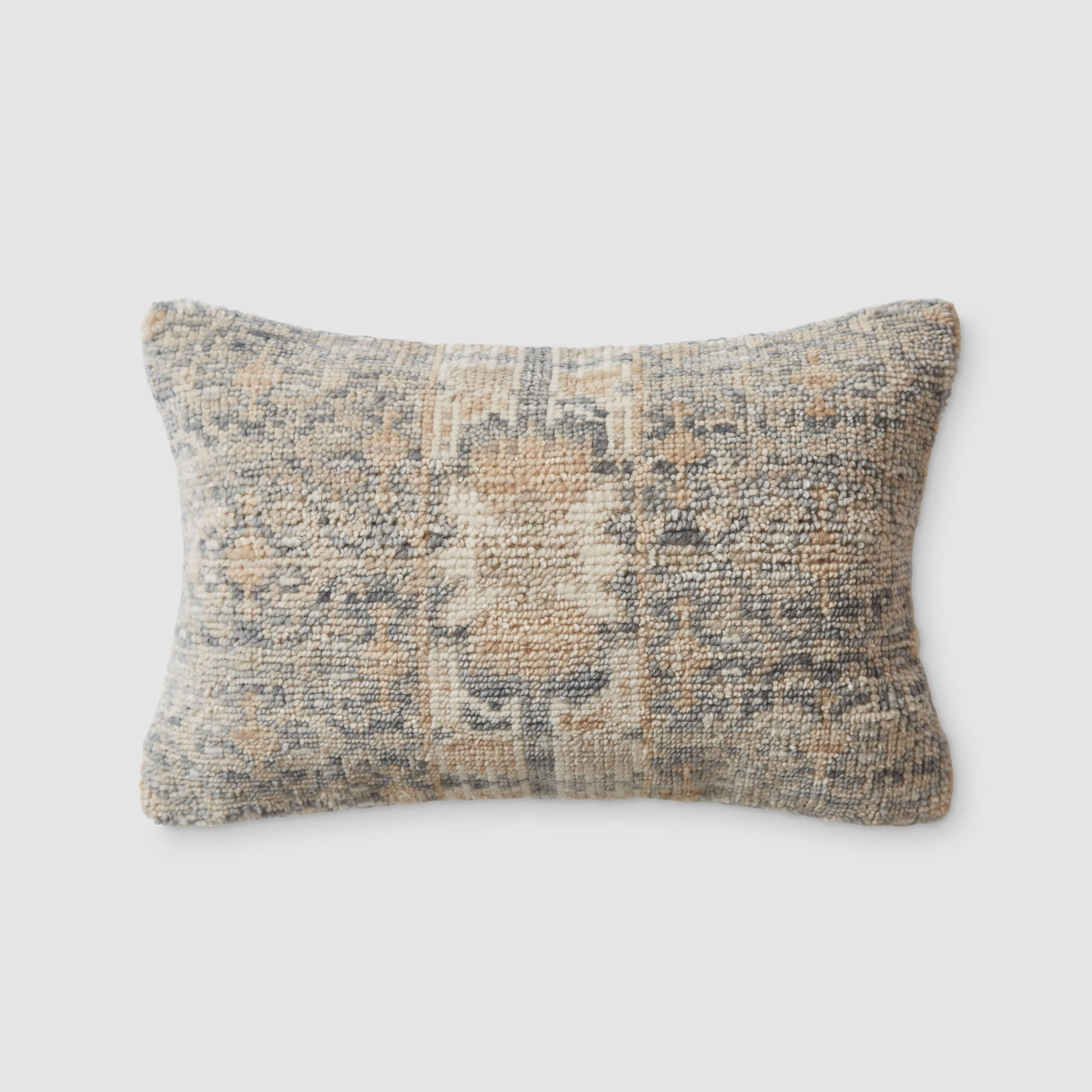 Refined Sculptural Hand-Knotted Lumbar Pillow