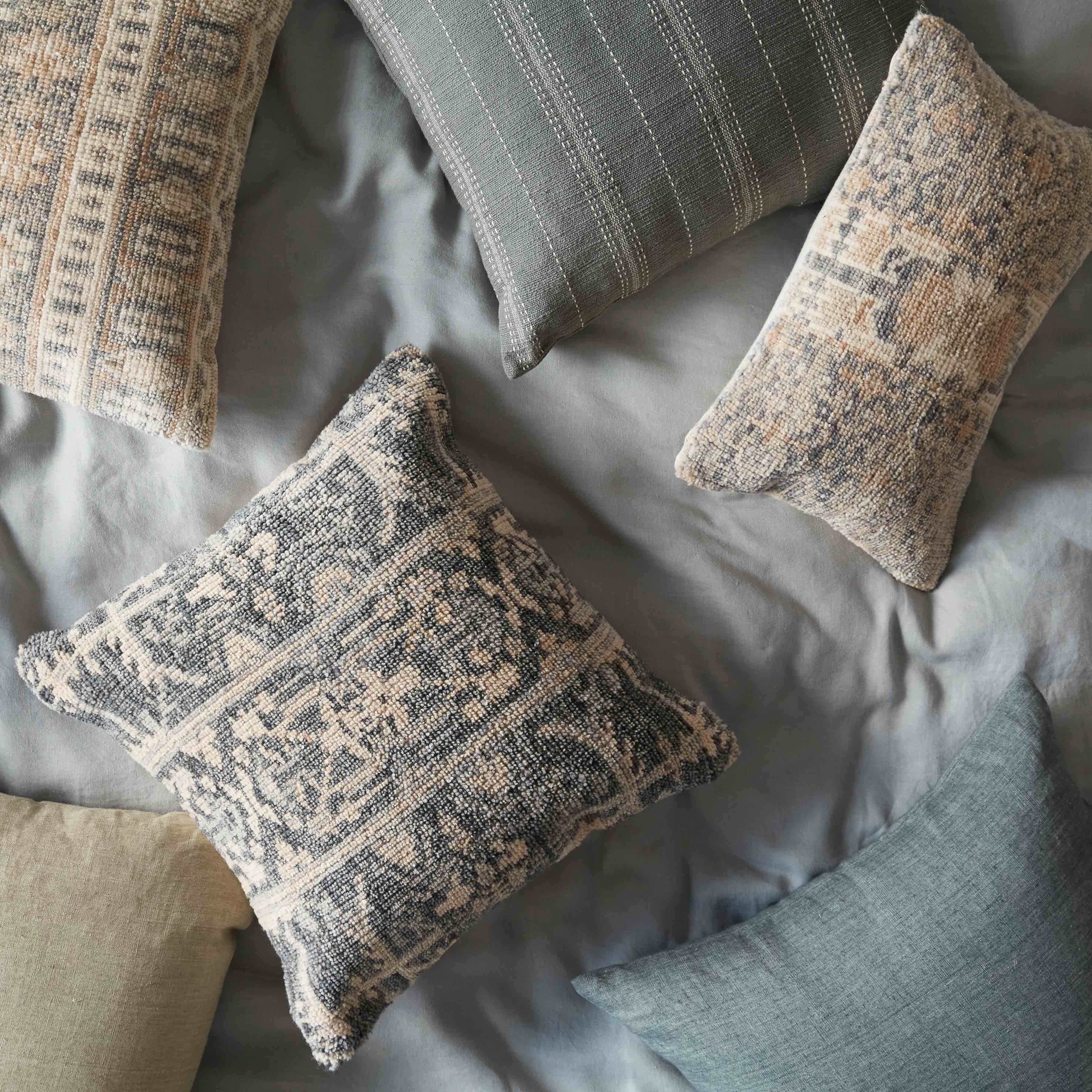 Refined Sculptural Hand-Knotted Lumbar Pillow - Image 5
