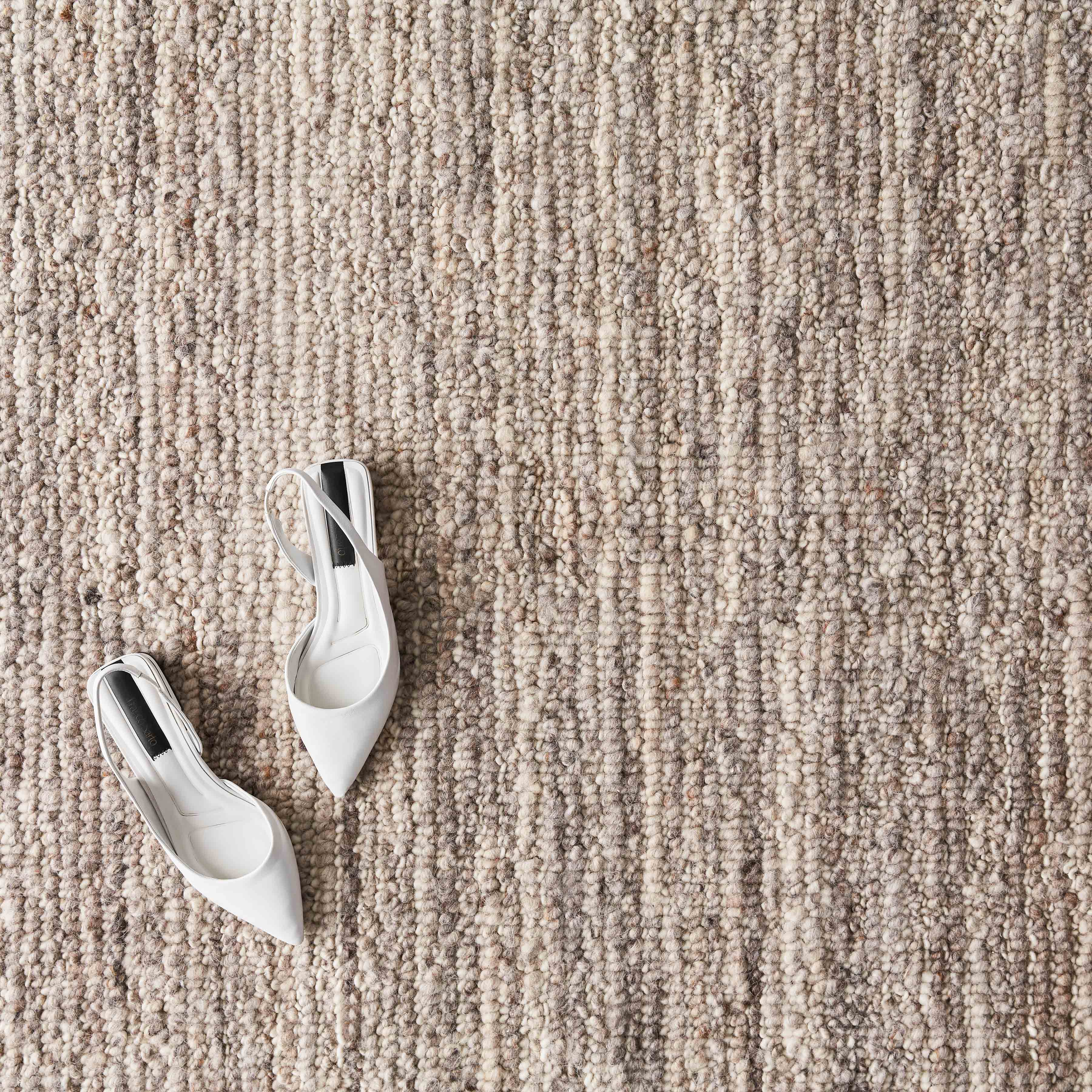 Textured Handwoven Area Rug in Mushroom - Image 3