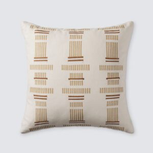 Contemporary Coastal Woven Decorative Pillow