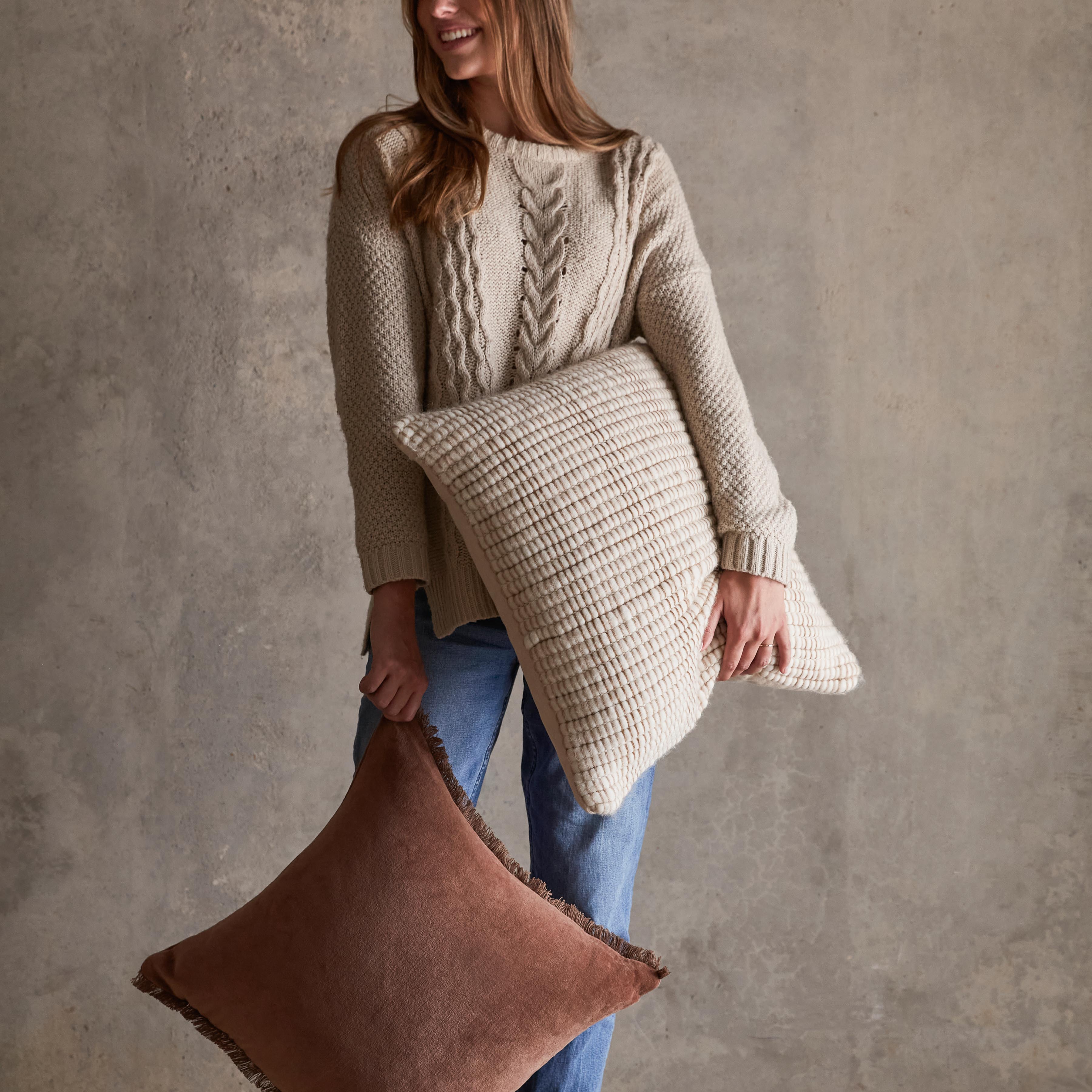 Artisan Subtle Woven Decorative Pillow - Image 4