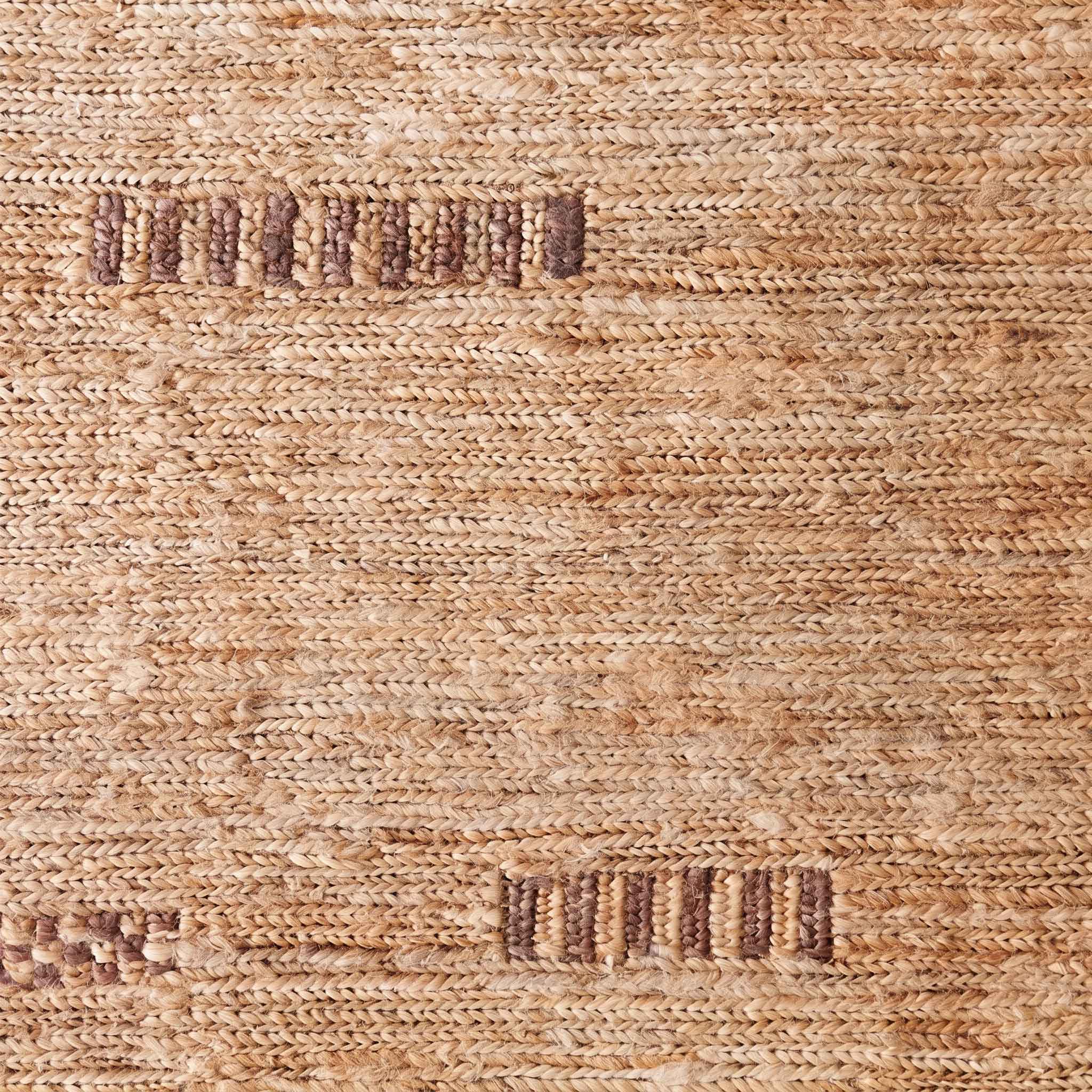 Layered Woven Jute Runner Rug in Natural - Image 2
