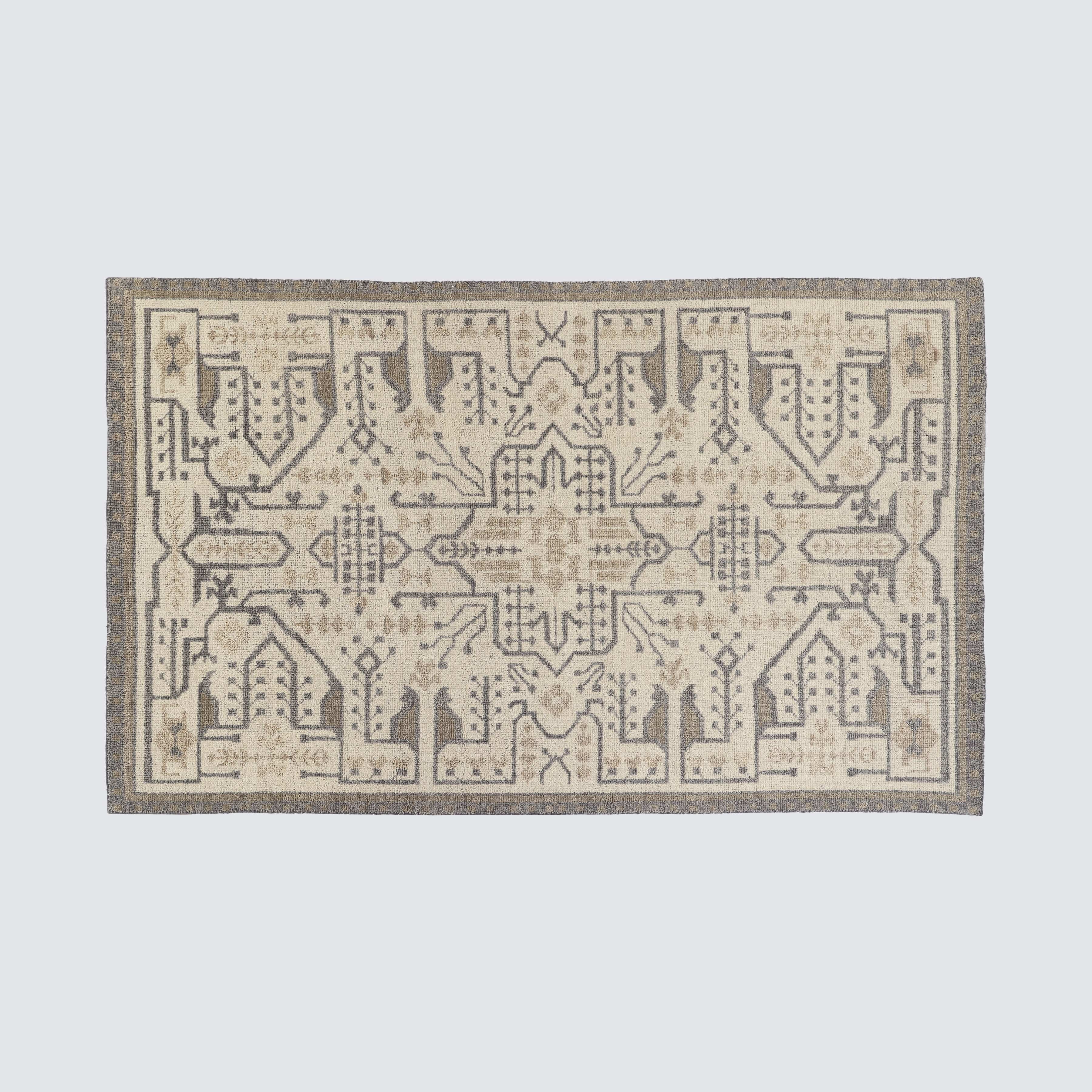 Relaxed Hand-Knotted Area Rug in Blue - Image 3
