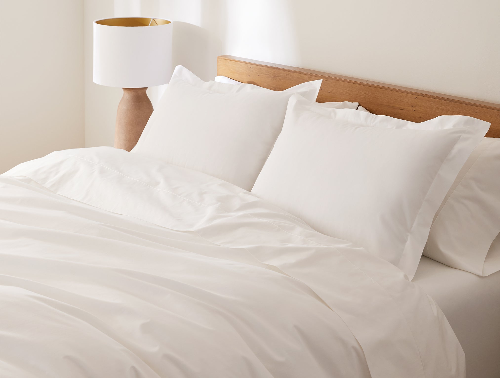 Alpine White Heirloom Organic Sateen Pillow Sham - Image 2