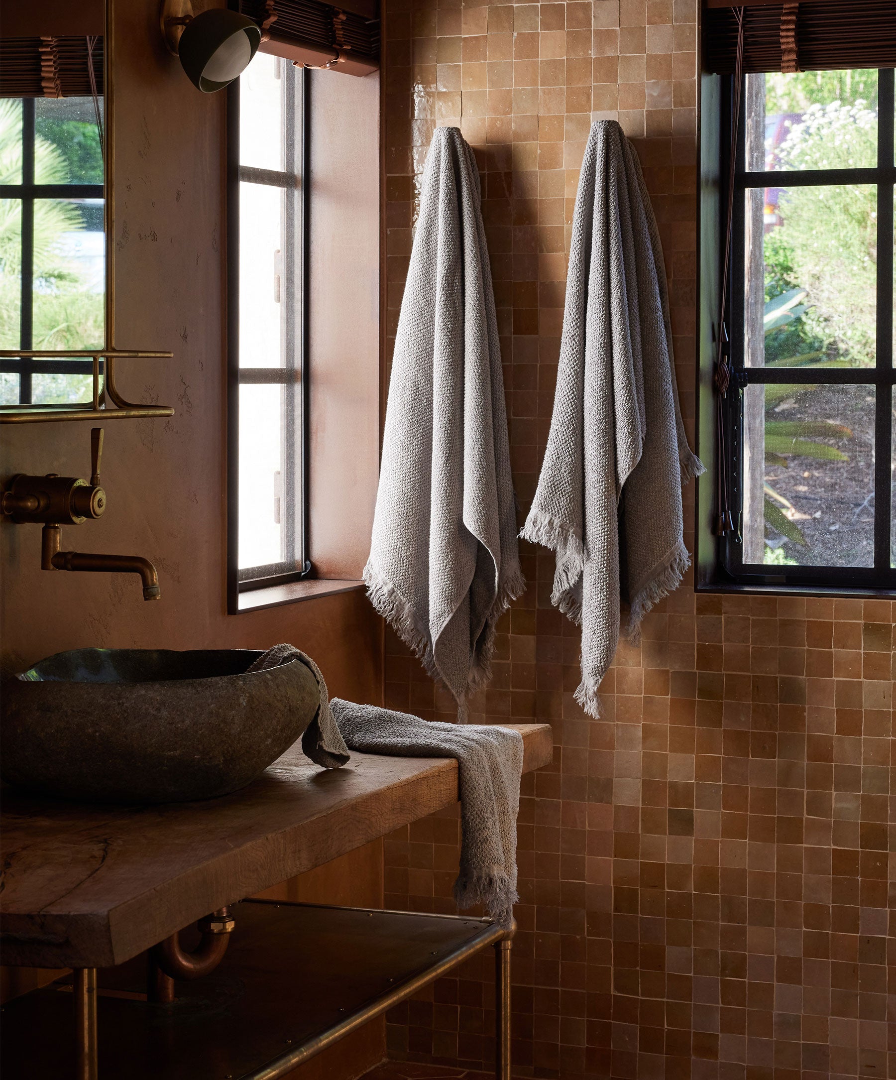 Pebble Linen Bathroom Towel Set Collection - Image 3