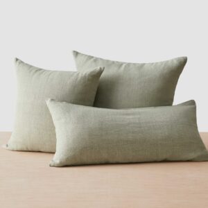 Refined Tonal Linen Decorative Pillow